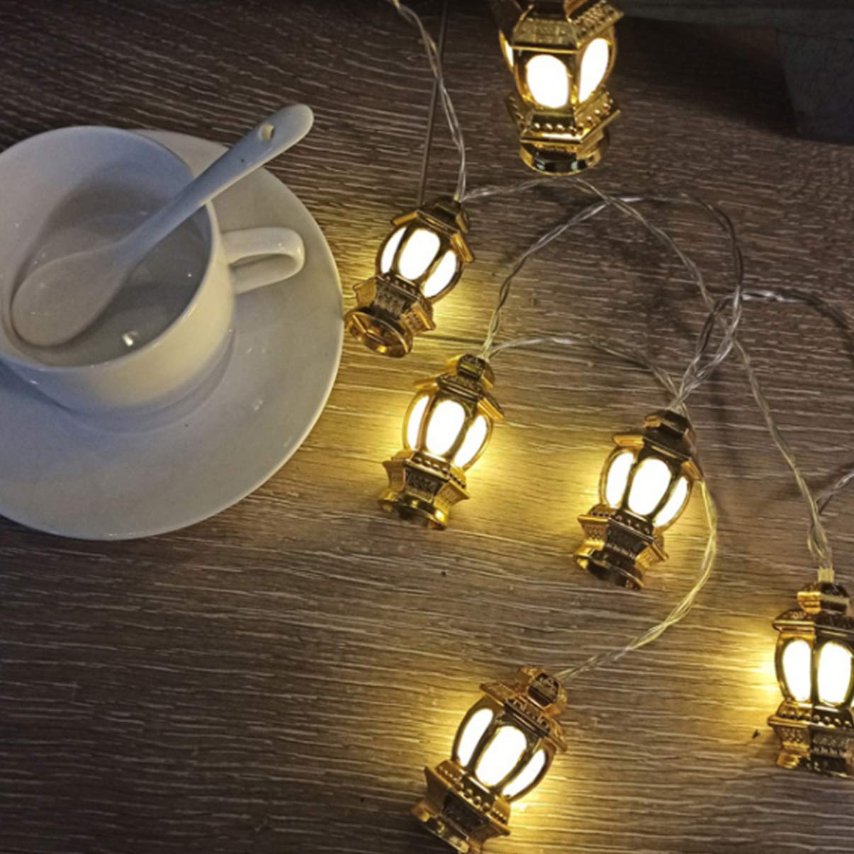 Uonlytech LED Ramadan String Lights - 50ft Fairy Lights for Eid Mubarak Decor, Home, Indoor Outdoor, Patio, Garden, Wedding & Birthday Party - Perfect for Ramadan Celebrations, Holiday Lighting and Festive Home Decor
