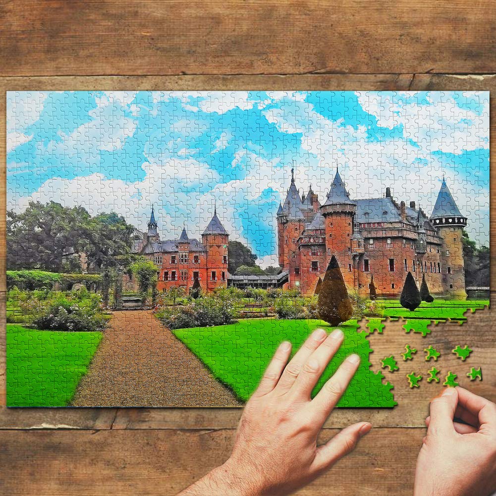 1000-Piece Holland Castle & The Hair Utrecht Wooden Jigsaw Puzzle - Dutch Travel Souvenir for Adults & Teens - Perfect for Home Decor, Relaxation & Family Game Night