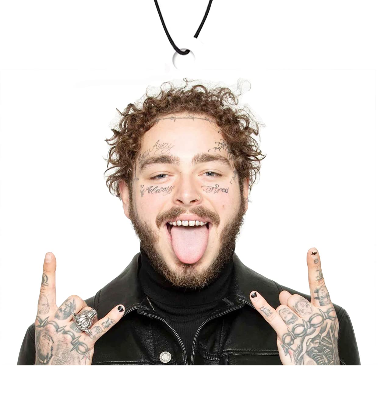 Post Malone Air Freshener - Car Mirror Pendant with Candy Scent (1 Piece) - Perfect Gift for Fans, Birthday Present, Home & Car Accessories - Great for Road Trips, Office Decor and Music Lover Gifts