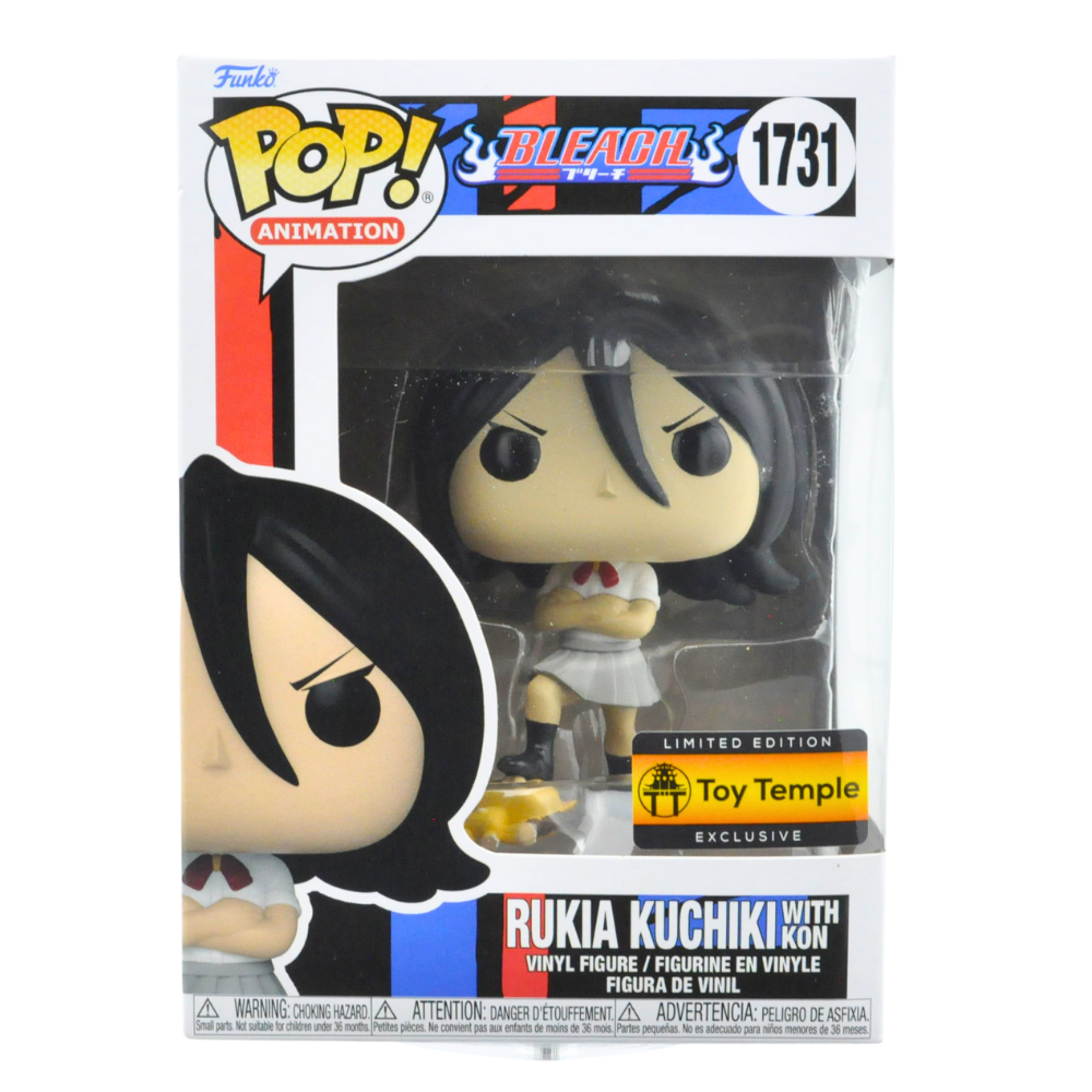Funko Pop! Rukia Kuchiki with Kon (Bleach) Anime Figure - Toy Temple Exclusive Collectible for Anime Fans & Manga Lovers - Perfect for Display, Gifts, and Anime Collections