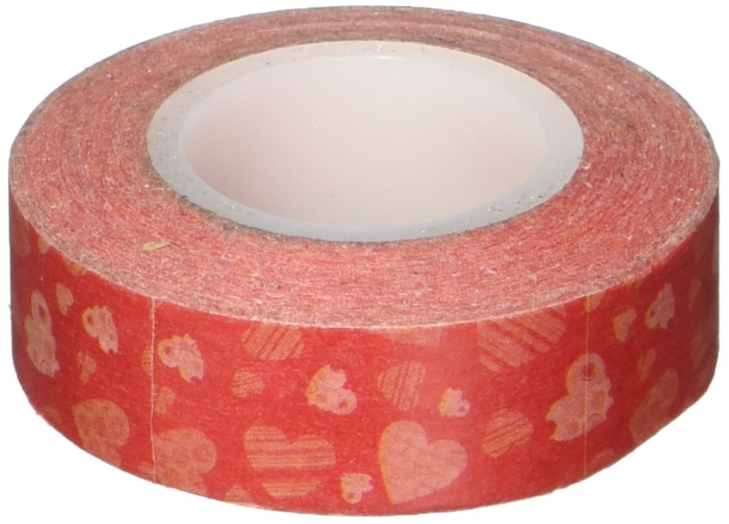 Polka Dot and Striped Hearts Decorative Tape - Colorful Washi Tape for Scrapbooking, DIY Crafts, Gift Wrapping, and Home Decor