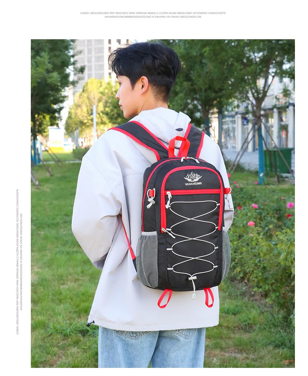 Lightweight Foldable Hiking Backpack for Camping & Travel (Black) - Perfect for Outdoor Adventures