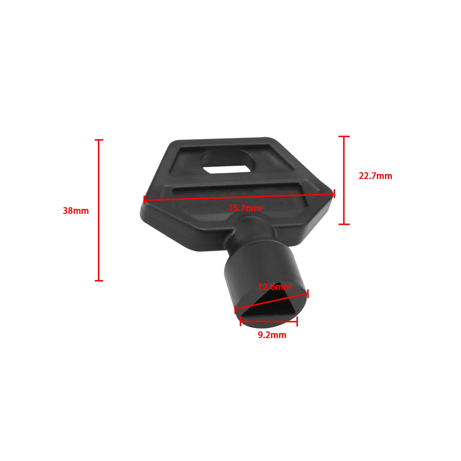 10PCS Plastic Triangular Key 35.7x38mm - Gas Meter Box Key, Electric Control Cabinet Tool, Electricity Meter Box Opener - Perfect for Utility Workers, Train Maintenance & DIY Projects