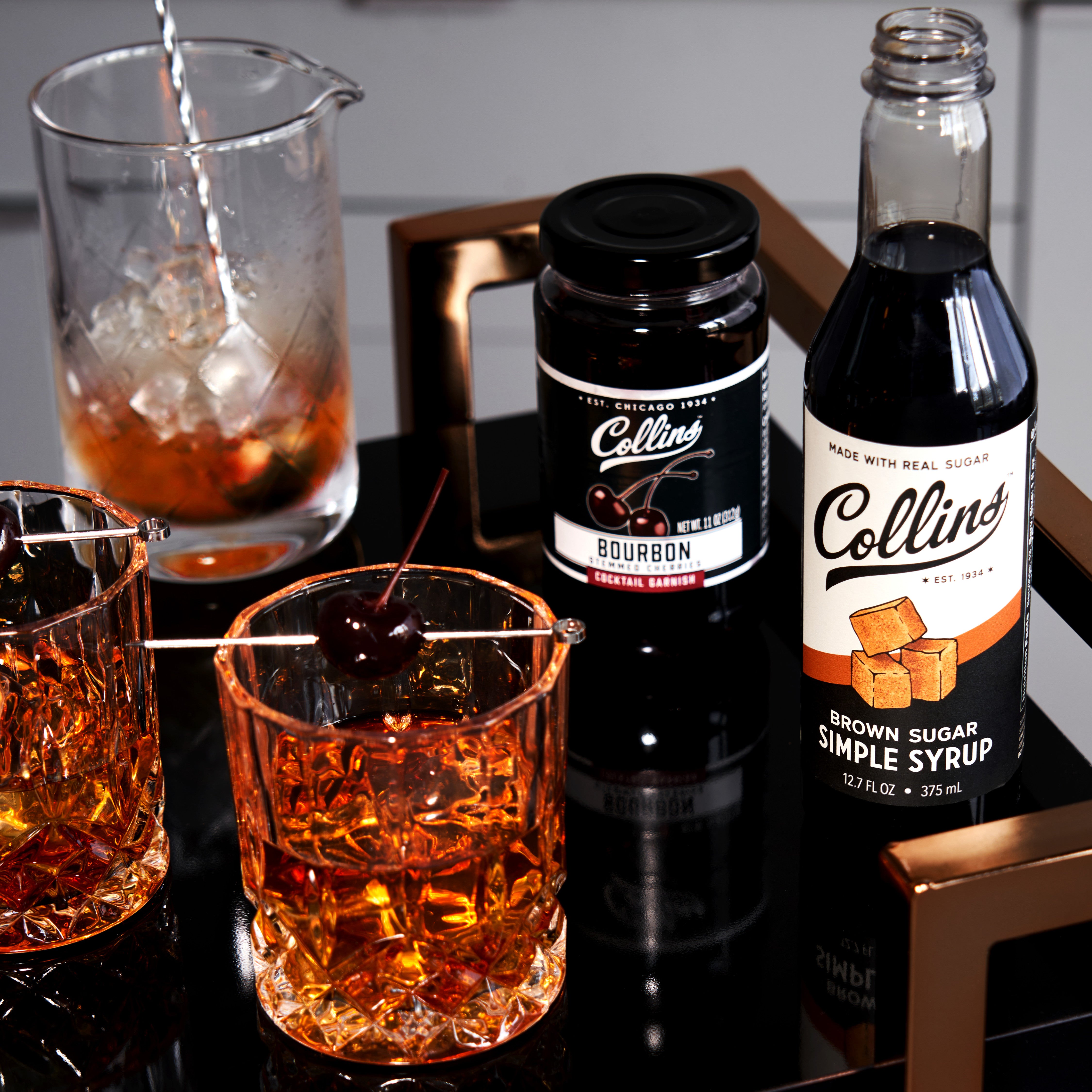 Premium Bourbon Cherries 11 oz - Gourmet Cocktail Garnish for Old Fashioned & Whiskey Sour - Perfect for Home Bars & Gift Giving