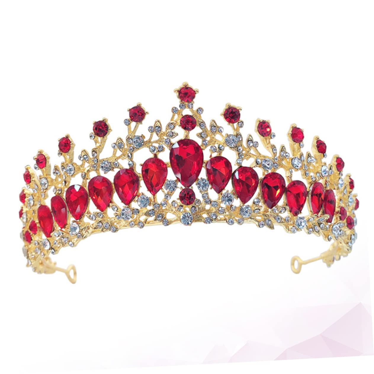 Elegant Baroque Rhinestone Tiara Crown - Bridal Wedding Headpiece for Bride, Princess, Fairy & Queen | Perfect for Weddings, Birthdays, Pageants & Costume Parties