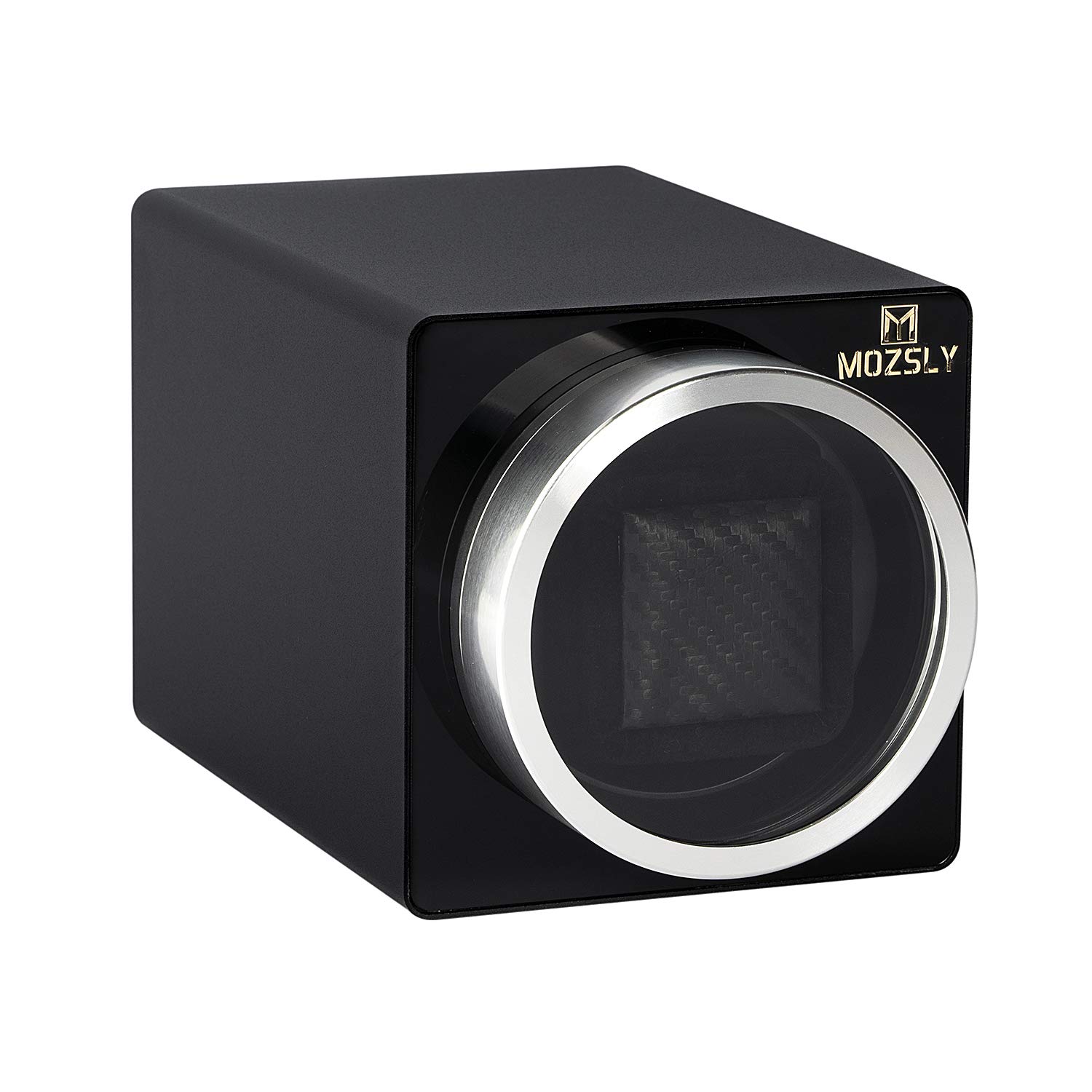 MOZSLY Single Watch Winder for Automatic Watches - 12 Rotation Modes, Ultra Quiet Motor, Durable Metal Case - Perfect for Watch Collectors & Luxury Timepiece Storage at Home/Office
