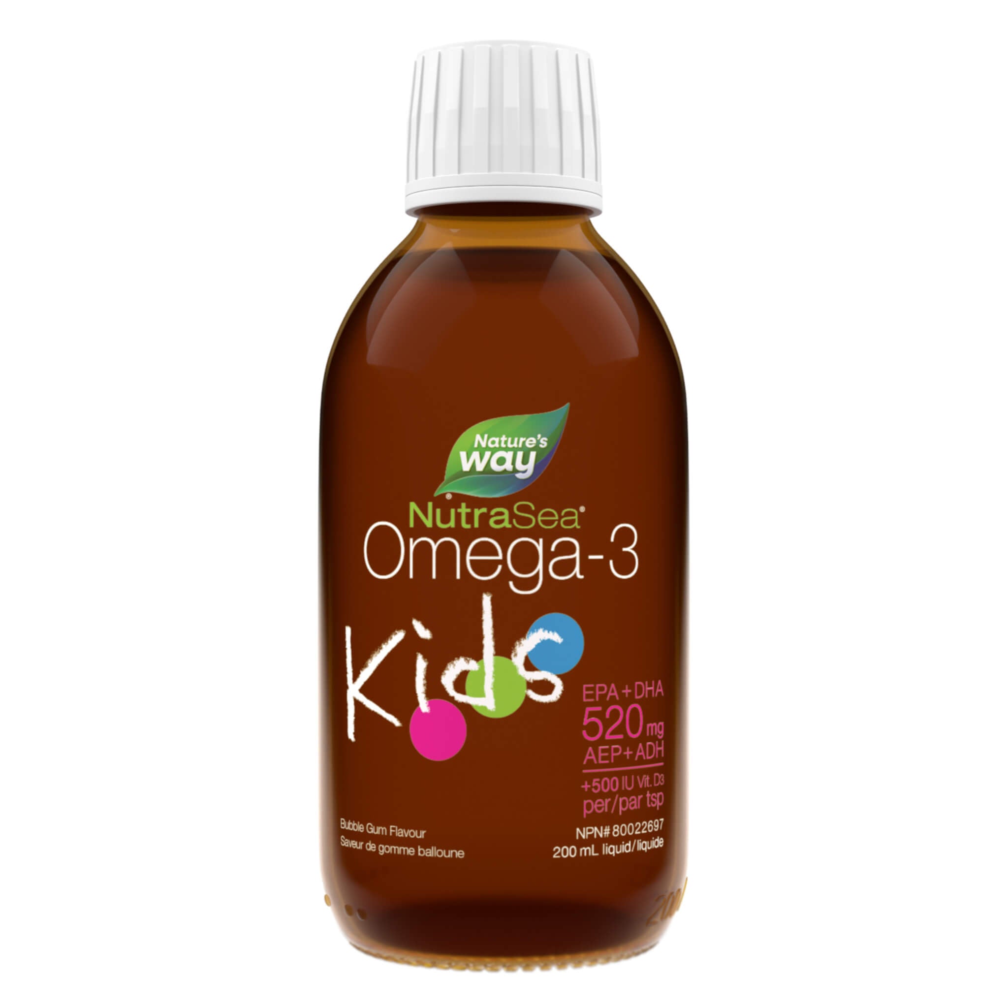 NutraSea Kids Omega-3 Supplement - Bubble Gum Flavor - Supports Brain & Eye Development - Ideal for Picky Eaters & Healthy Growth