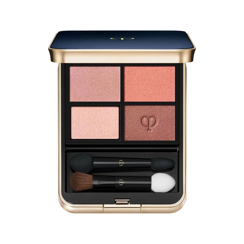 4-Piece Eye Color Quad Set with Refill & Case - Perfect for Everyday Makeup & Travel