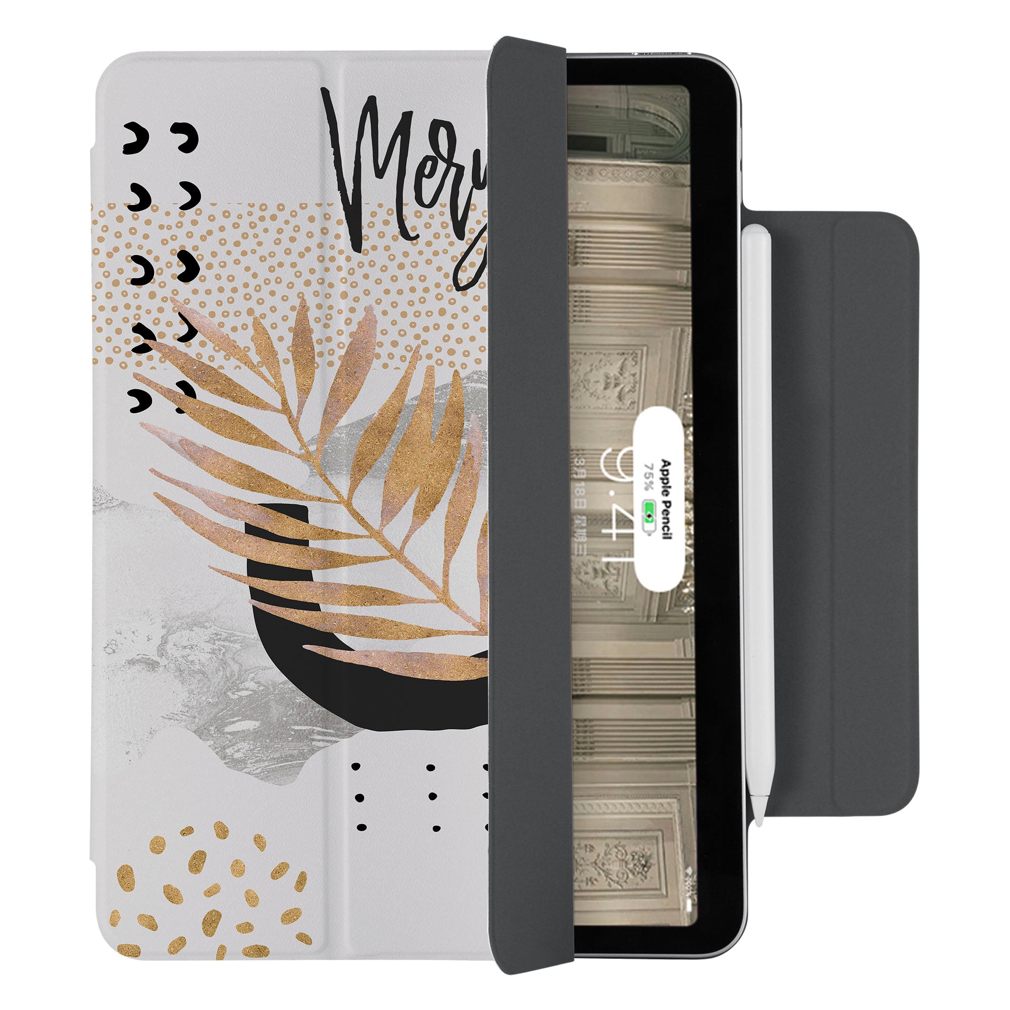SlimFit Marble Flower iPad Case - Ultra Thin Lightweight Protective Cover for iPad Air/Pro - Perfect for Work, Travel & Everyday Use