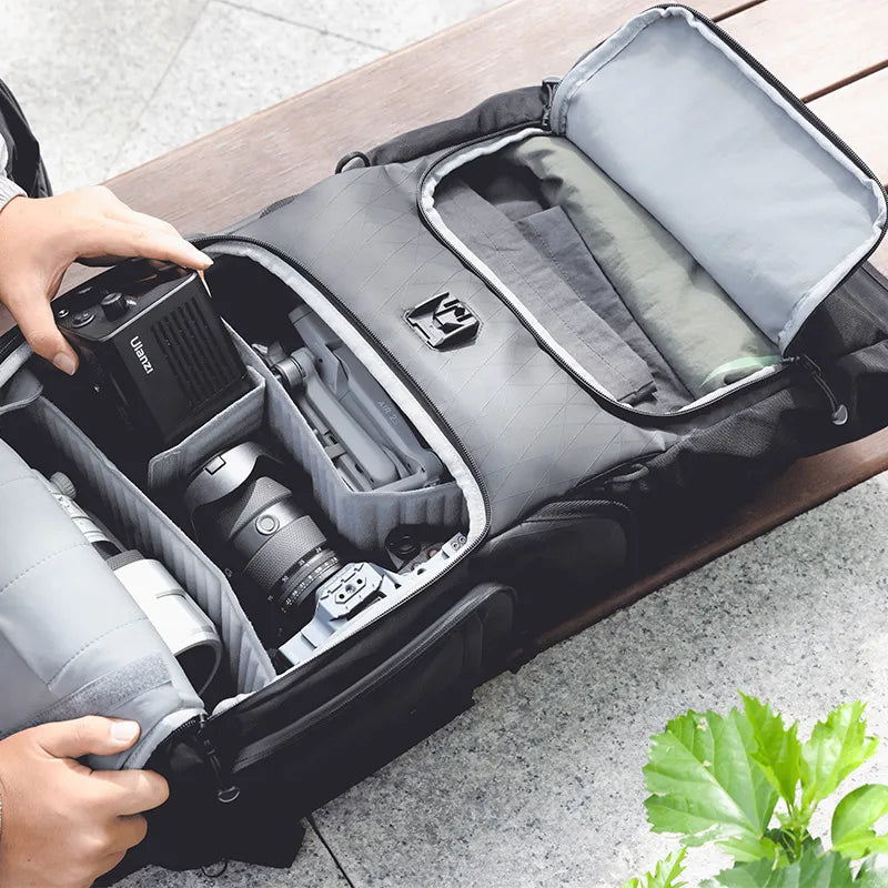 Ulanzi BT01 Professional Business Travel Backpack - Lightweight Laptop Backpack with USB Charging Port, Water Resistant & Anti-Theft Design - Perfect for Business Trips, Commuting & Air Travel
