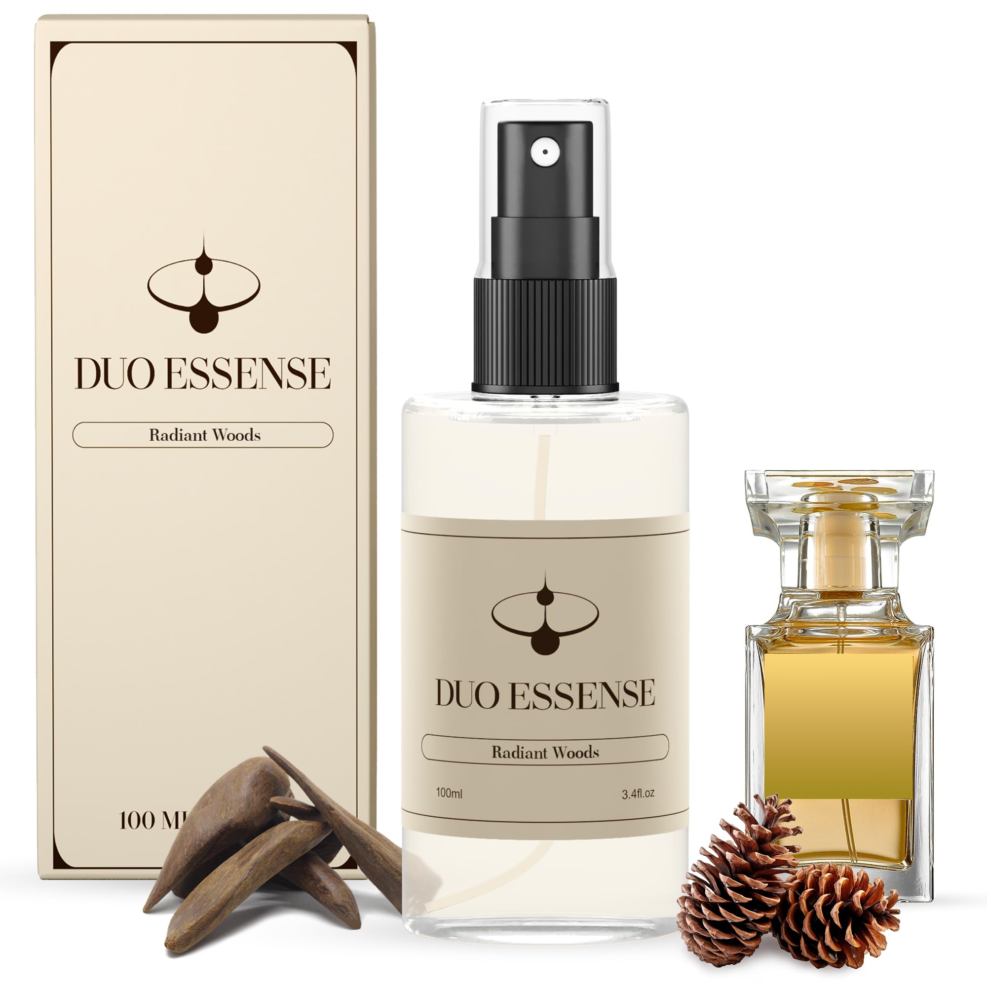Santal Blush Inspired Men's Perfume - Radiant Woods Fragrance - 3.4 Fl Oz / 100 ml - Long Lasting Cologne for Date Night & Special Occasions