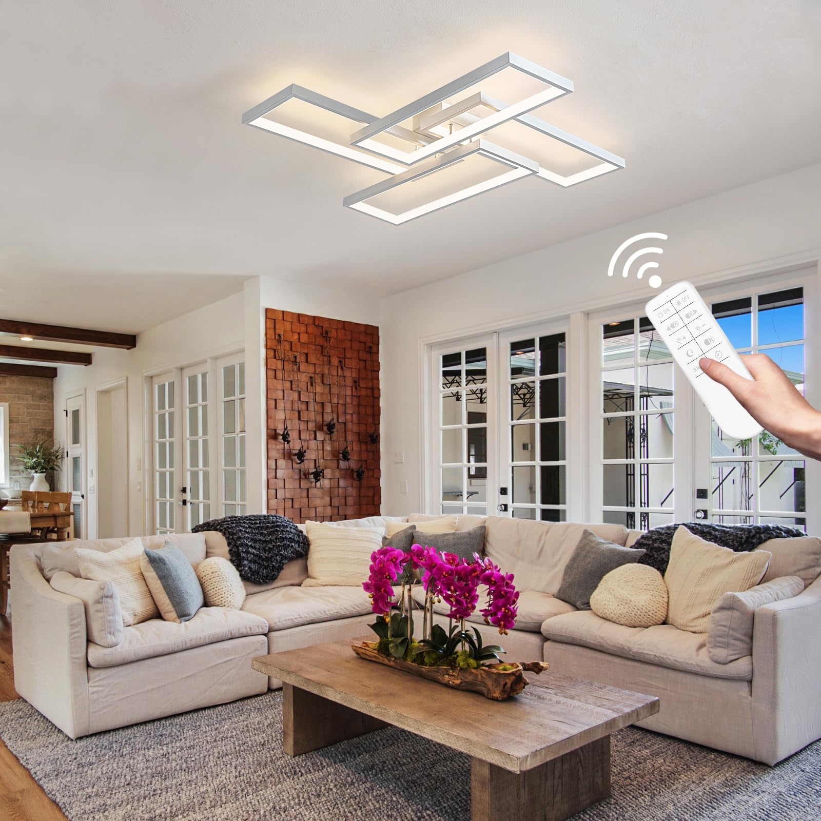 Modern LED Flush Mount Ceiling Light Fixture - 26