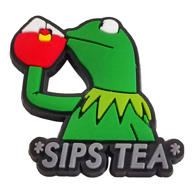 Sad Frog Shoe Charms Pins for Crocs - Cute Shoe Accessories Decorations for Kids & Adults - Perfect for Christmas Parties, Gifts & Everyday Fashion