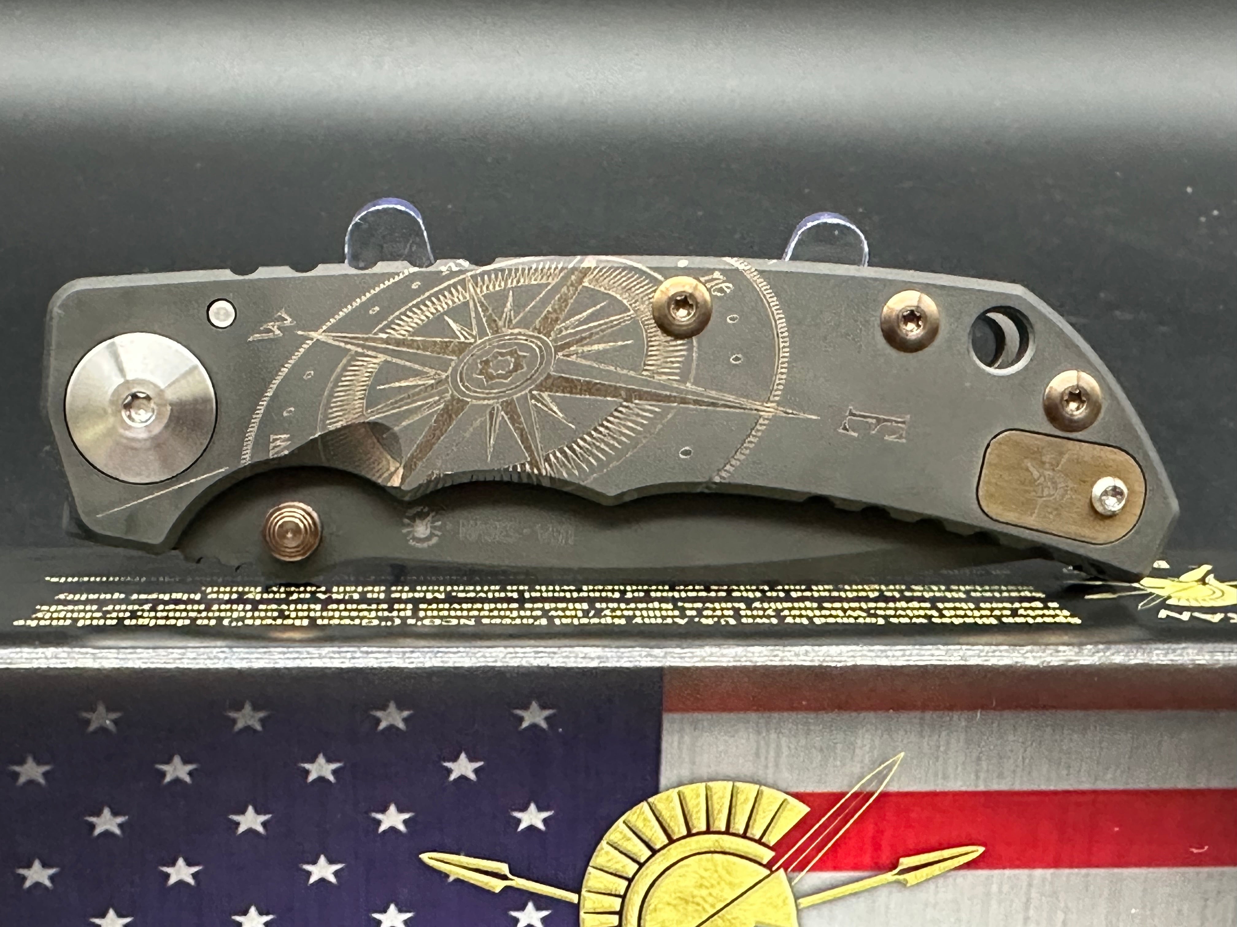 Spartan Harsey Golden Compass 2019 Special Edition Knife - Limited Edition Tactical Folding Pocket Knife for Outdoor, Camping, Survival & EDC Use