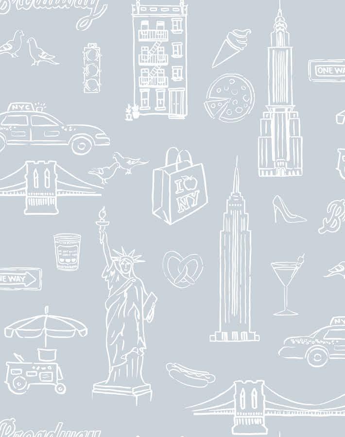 Nathan Turner NYC Gray Wallpaper - Premium Peel and Stick Wallpaper for Living Room, Bedroom, and Office Decor
