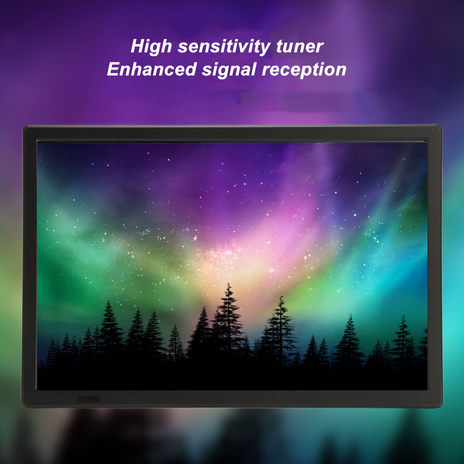 15.4 Inch Portable TV with 1080P HD Screen - Rechargeable Digital TV with USB, SD Card, HDMI & FM Radio - Perfect for Car, Travel, Kitchen, Camping & Outdoor Entertainment