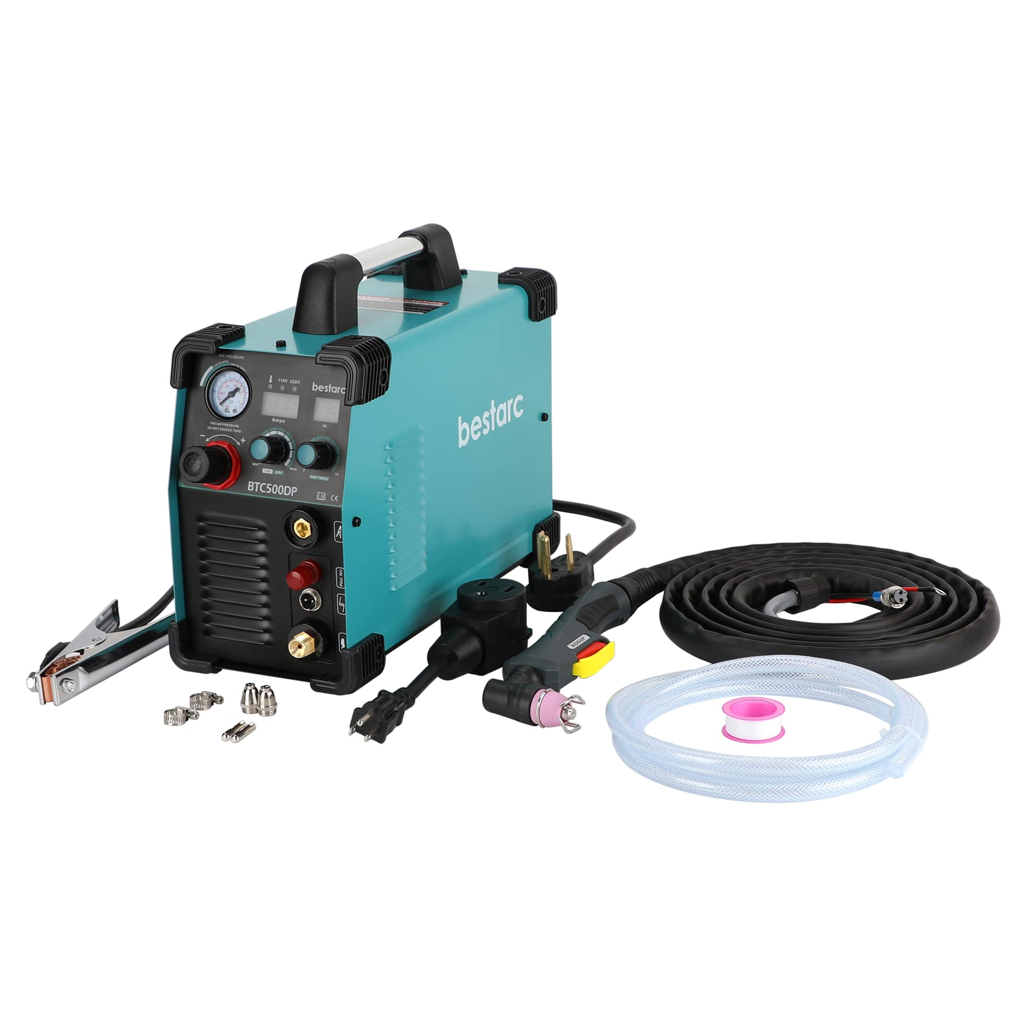 BTC500DP CUT50DP 50Amp Pilot Arc Plasma Cutter - Non-Touch Dual Voltage 110V/220V Plasma Cutting Machine for Clean Metal Cutting | Ideal for DIY, Automotive Repair & Metal Fabrication