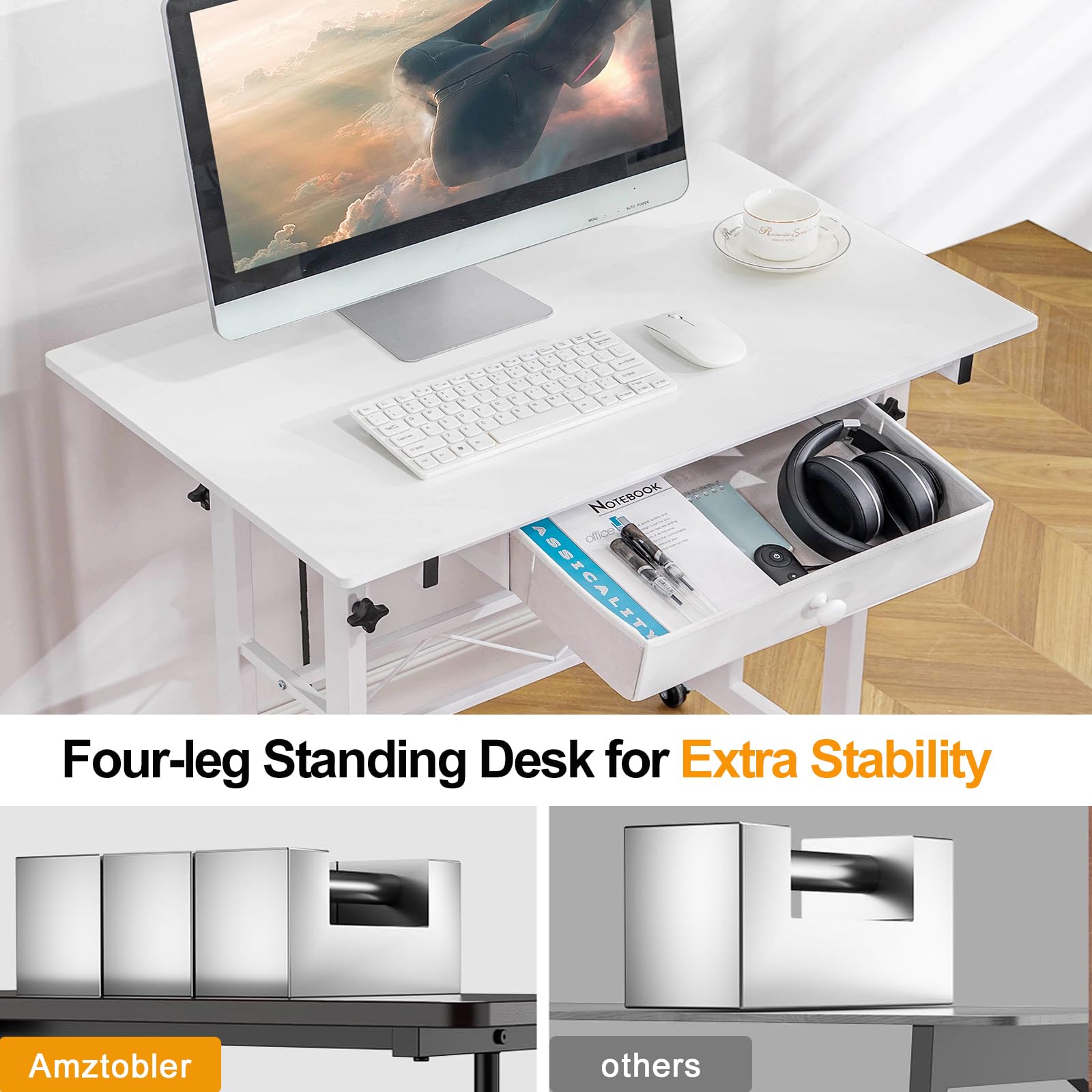 Adjustable Height Small Standing Desk - 32
