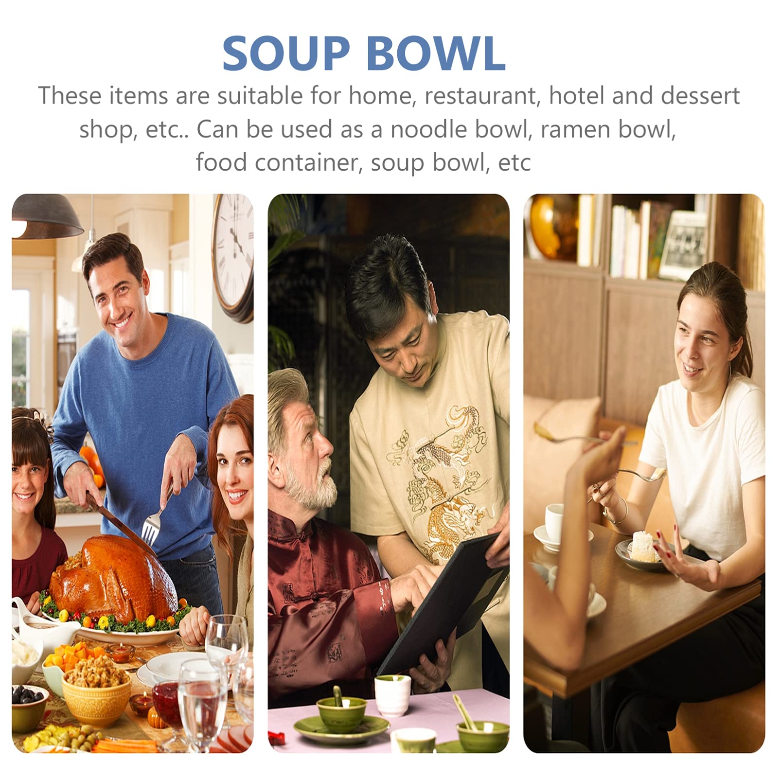 Premium Melamine Noodle Bowl Set - Durable Soup & Ramen Bowl for Home, Restaurant & Camping Use - BPA-Free Food Storage Containers for Asian Cuisine, Cereal & Meal Prep