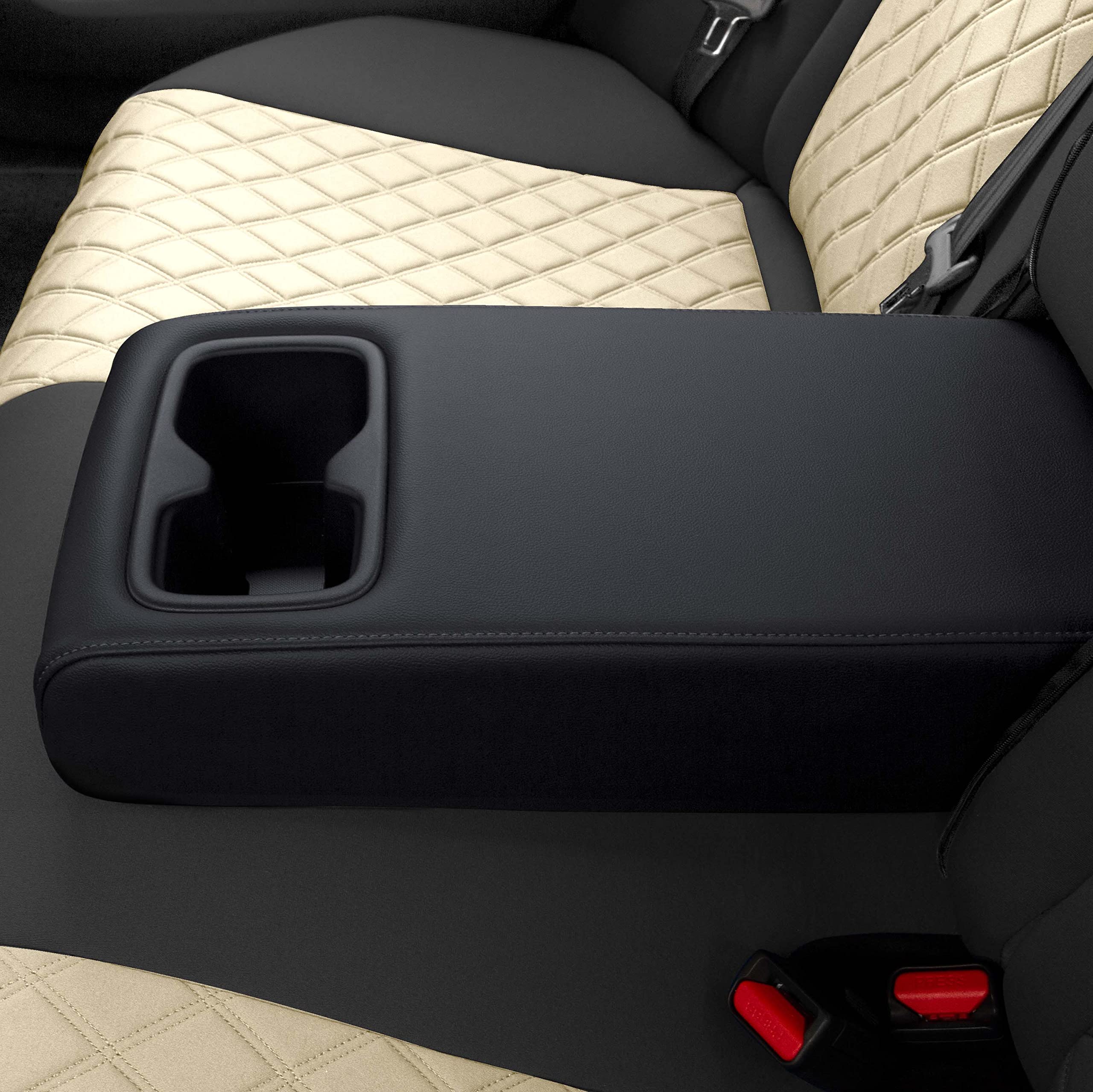 FH Group Custom Fit Seat Covers for 2018-2022 Honda Accord Touring | Sport | Sport SE | EX | EX-L - Waterproof Neoprene Front Seat Covers Set in Beige | Perfect for Daily Commute, Road Trips & Protecting Your Car Seats from Spills and Wear