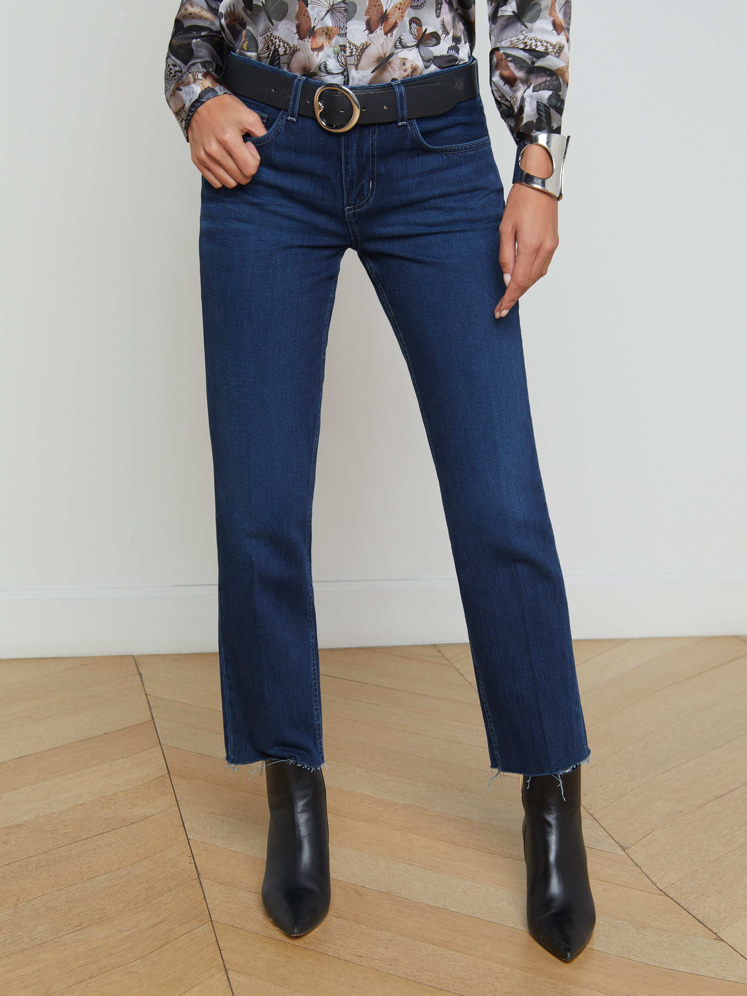 Milana Slouchy Stovepipe Jeans for Women - High Waist Distressed Denim Pants - Perfect for Casual Outings & Street Style Fashion