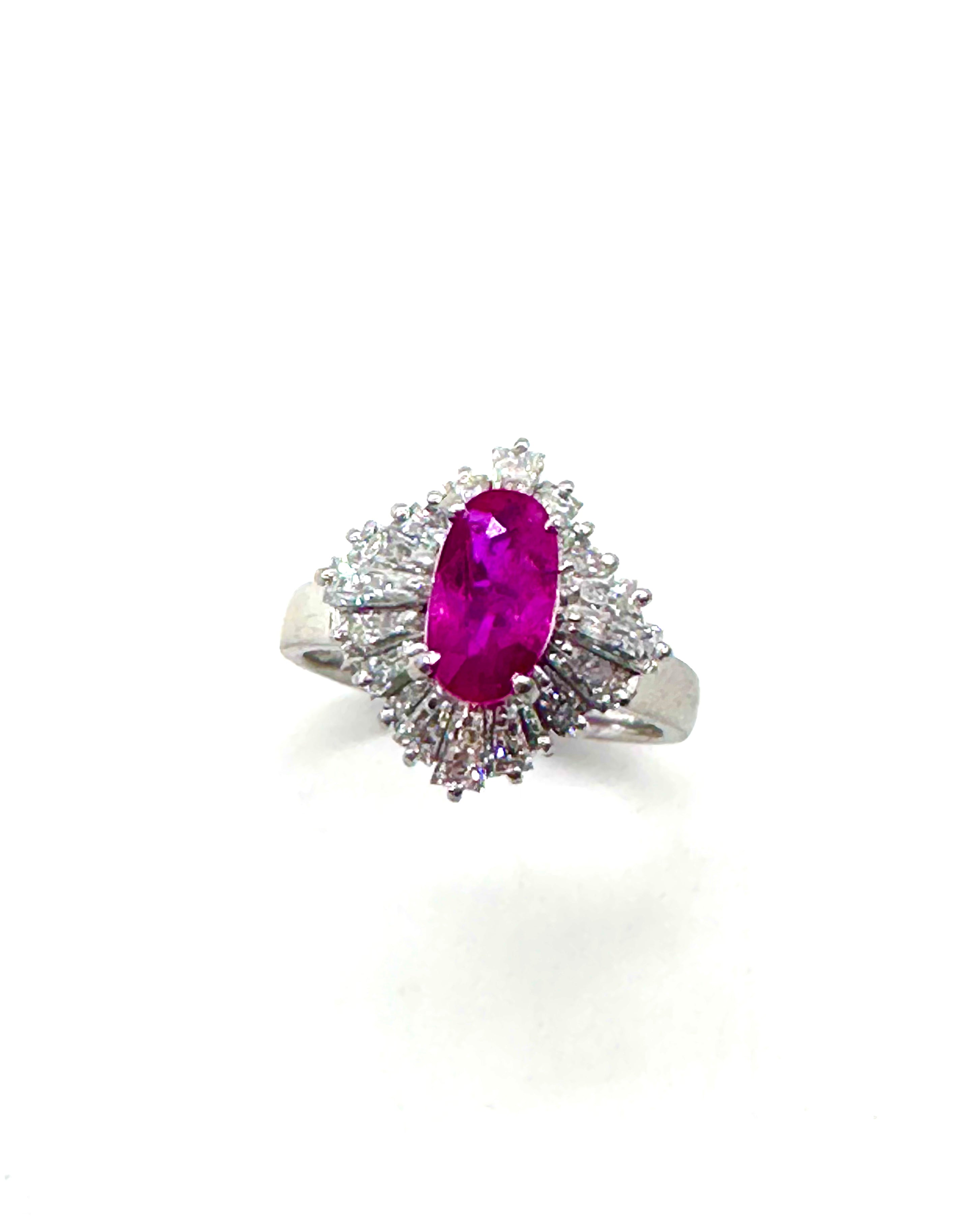 Exquisite Ruby and Diamond Ring for Women - 14K Gold Engagement, Wedding, Anniversary Jewelry Gift - Perfect for Valentine's Day, Proposals & Special Occasions