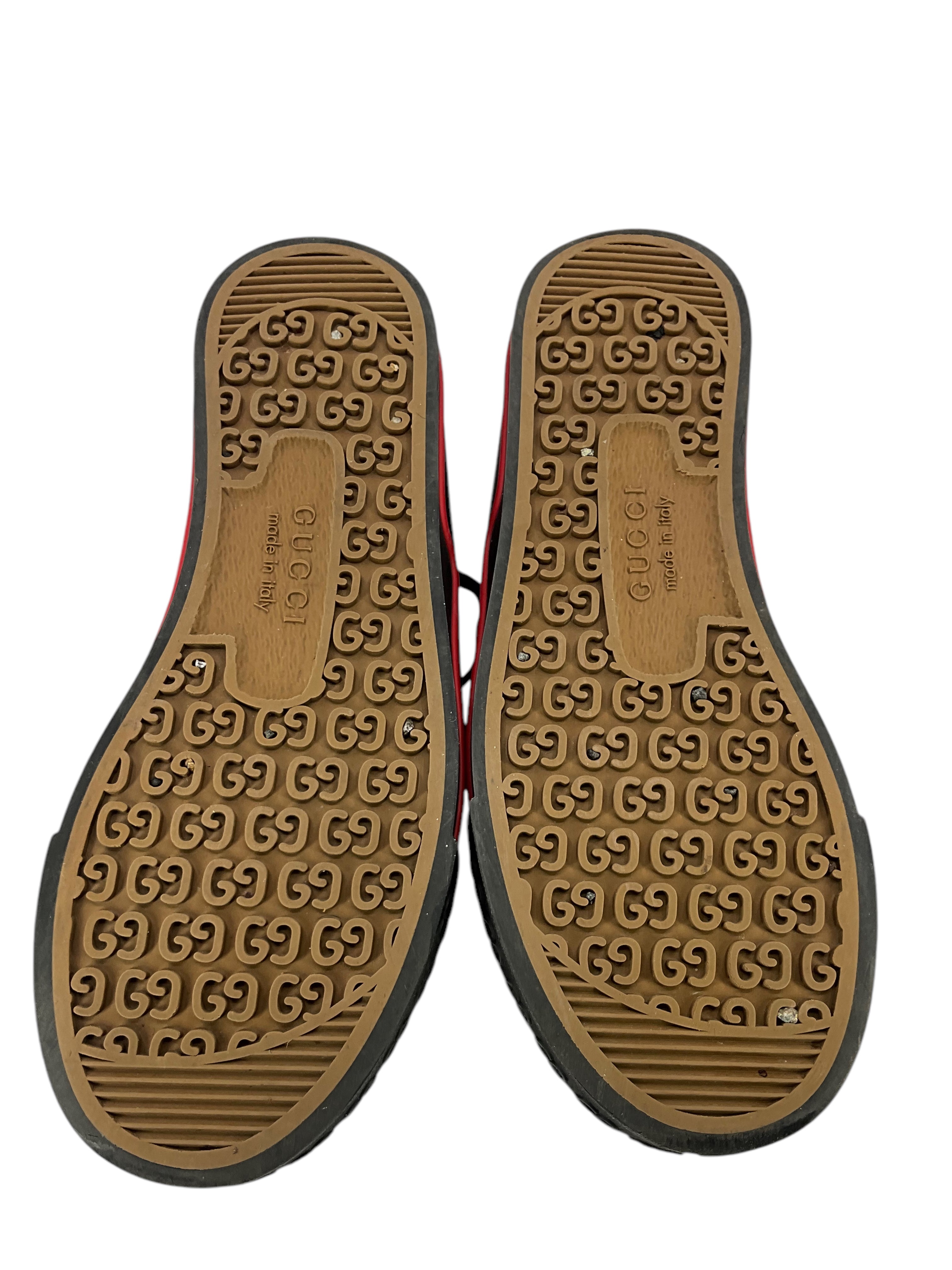 GUCCI Tennis 1977 Web Monogram Off The Grid High Top Sneakers for Women - Size 5.5 | Retro Fashion Sneakers for Casual Wear, Street Style & Everyday Comfort