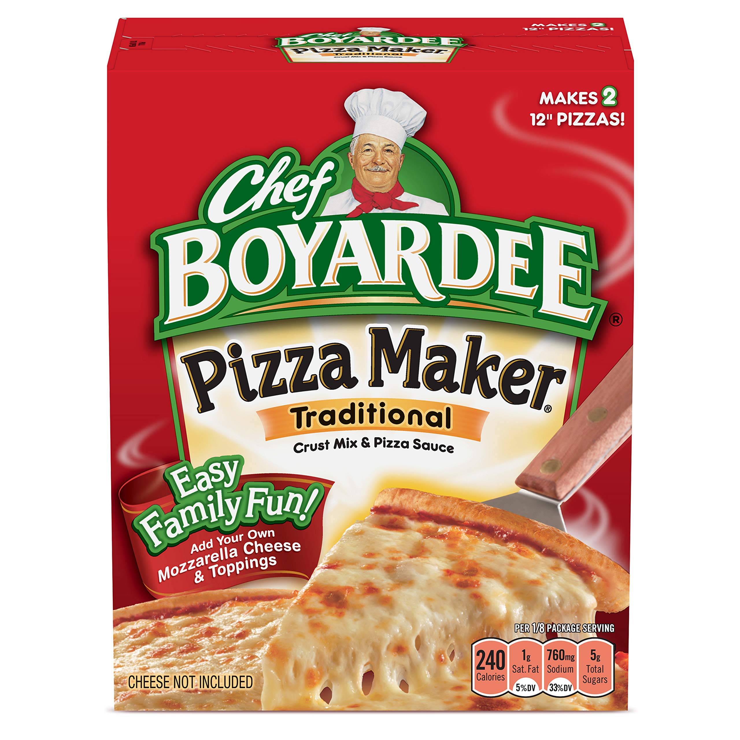 Chef Boyardee Cheese Pizza Maker Kit - 31.85 oz Easy Homemade Pizza Kit for Kids & Family | Perfect for Birthday Parties, Family Cooking Nights & Quick Weeknight Dinners