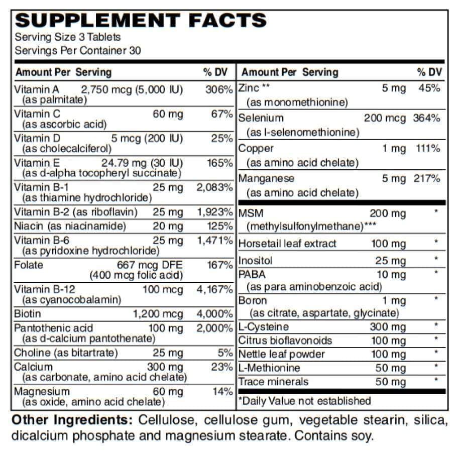 BariatricPal Hair, Skin & Nails Formula Supplement - 90 Count Tablets for Stronger Hair, Healthy Skin & Nails - Post-Bariatric Surgery & Weight Loss Support