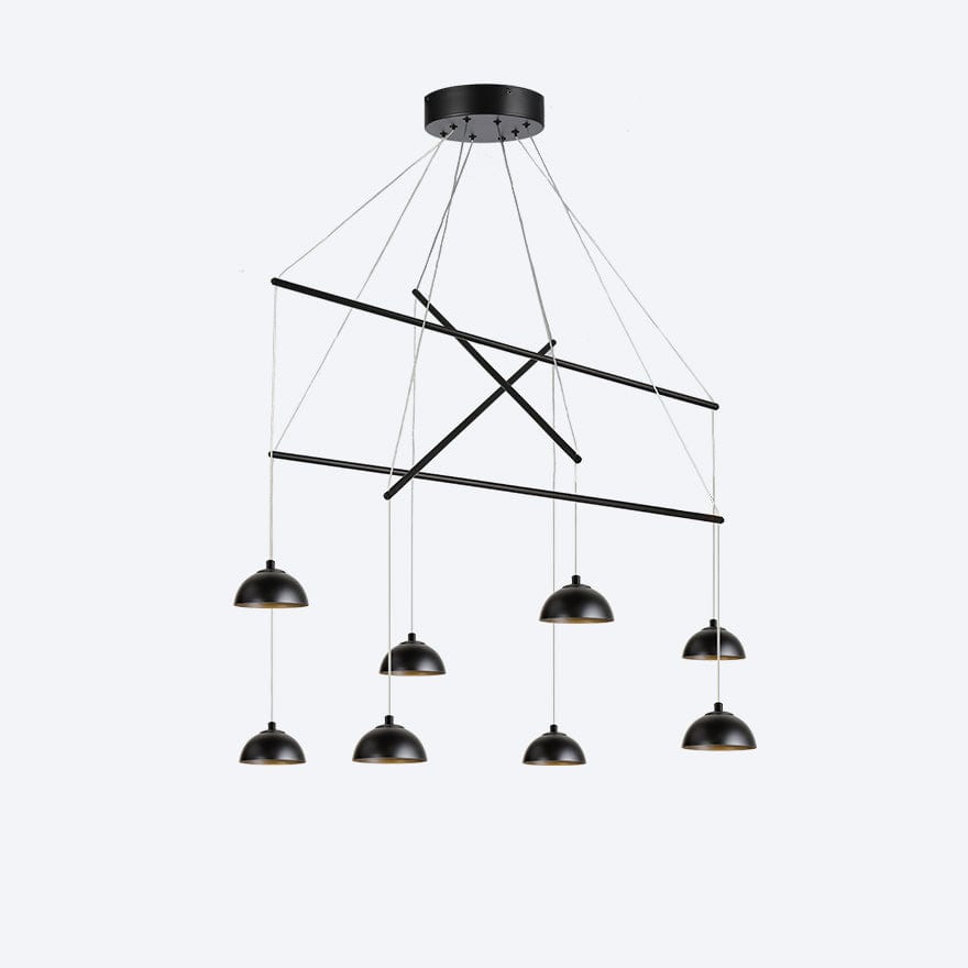 ZORO Multi 8 LED Pendant Light with Yosh Shade - Dimmable Modern Lighting for Kitchen Island, Dining Room & Bedroom Decor