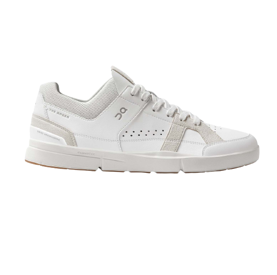 Men's On The Roger Clubhouse Sneakers in White/Sand - Size 14 D Medium - Comfortable Casual Shoes for Walking, Running & Everyday Wear