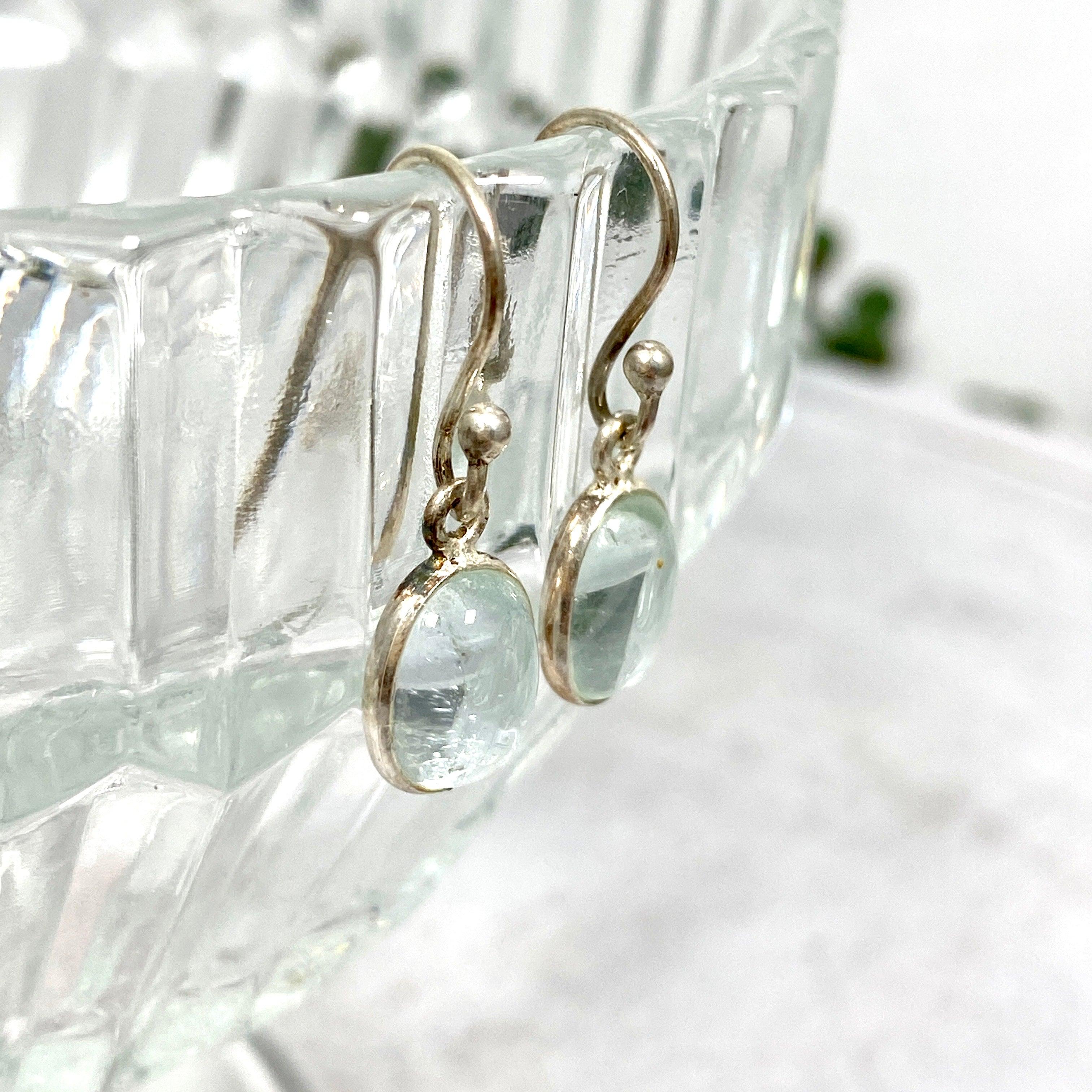 Natural Topaz Oval Cabochon Earrings for Women - Sterling Silver Handmade Jewelry - Perfect for Weddings, Parties & Gifts