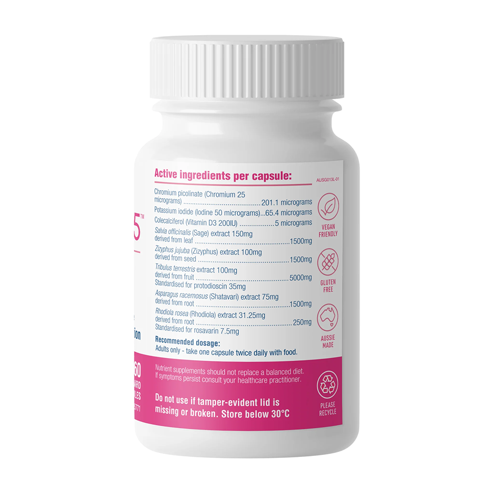 Femme 365 Menopause Relief Capsules - Natural Hot Flash & Night Sweat Relief for Women - Support Hormonal Balance & Mood - Perfect for Work, Travel & Daily Comfort