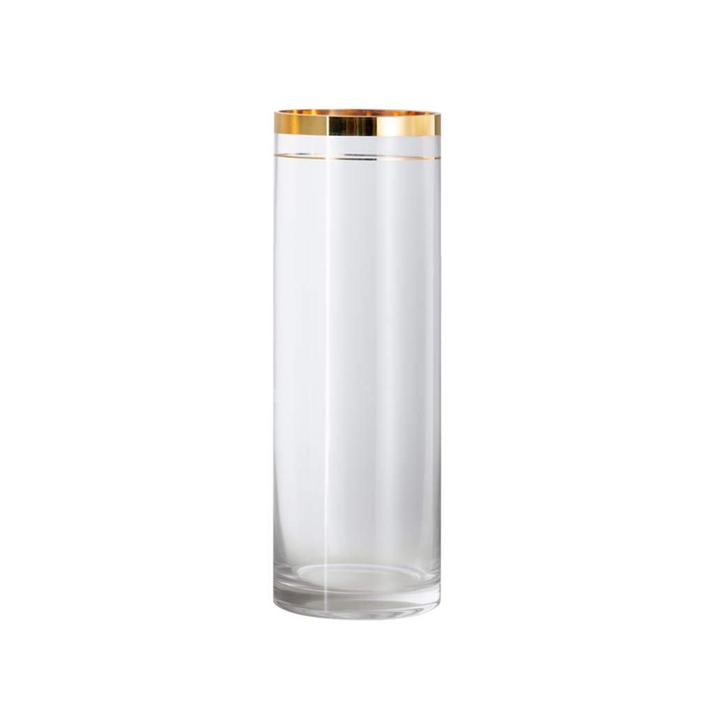 Premium Clear Glass Hydroponic Vase - 12x12x30cm Thick Cylindrical Vase for Home, Office & Wedding Decor | Perfect for Plant Propagation, Floral Arrangements & Modern Interior Design