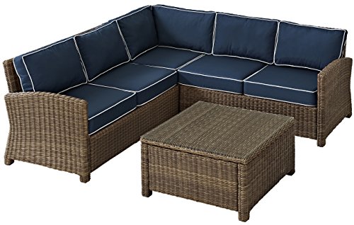 Brown With Navy Cushions