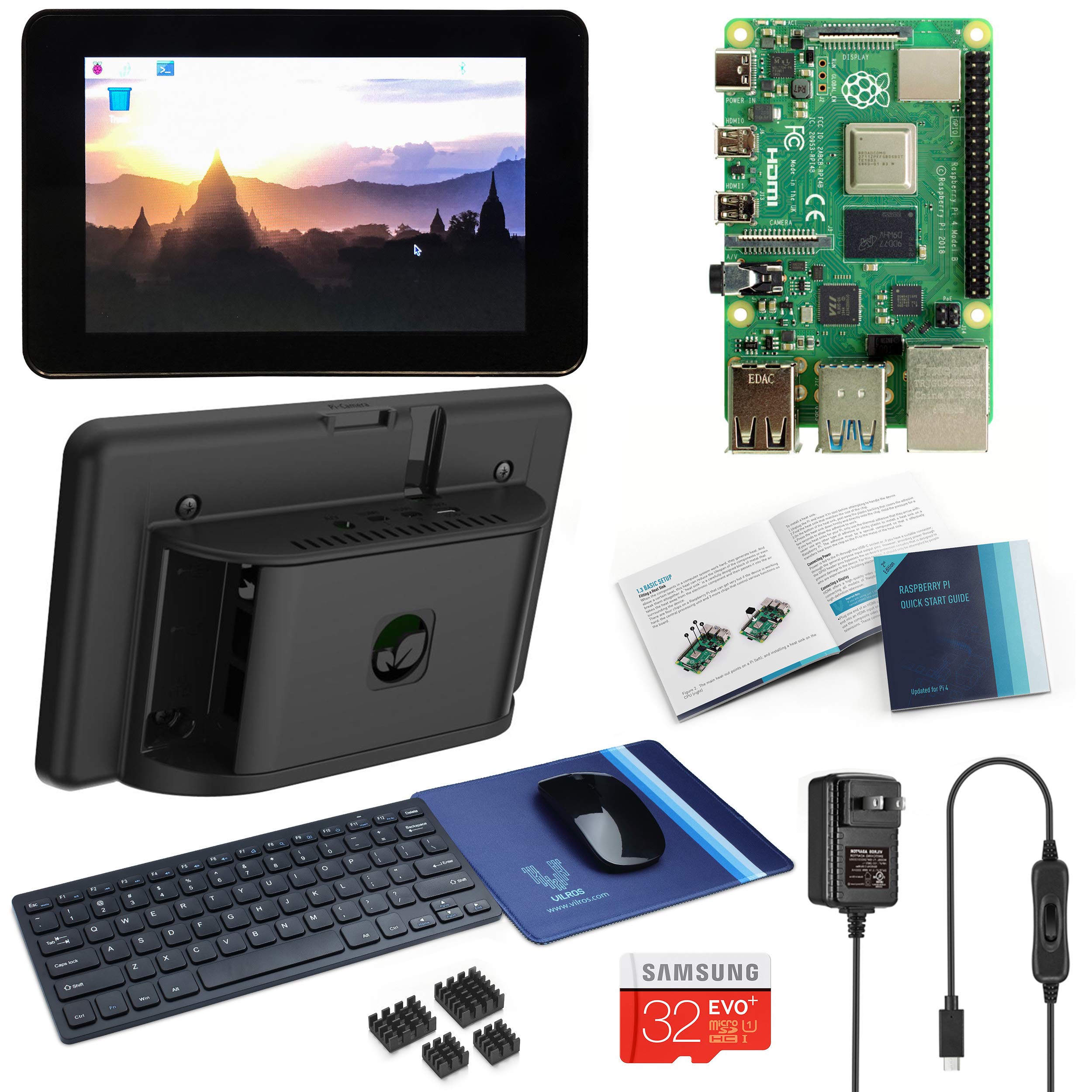 Vilros Raspberry Pi 4 8GB Desktop Computer Kit with Official 7 Inch Touchscreen, Keyboard & Mouse - Perfect for Coding, Gaming, Home Automation and DIY Projects