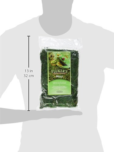 Fluker's Premium Green Reptile Terrarium Moss - 4 Quart Natural Sphagnum Moss for Reptiles, Amphibians & Terrariums - Ideal for Humidity Control & Habitat Decoration