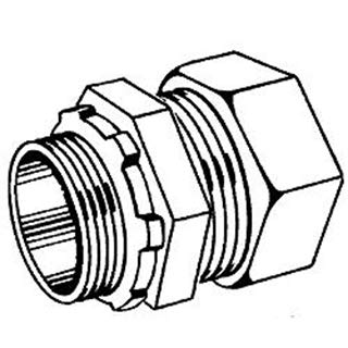 Hubbell 1812 3-Inch Rigid/IMC Compression Connector - Heavy Duty Electrical Conduit Fitting for Commercial & Industrial Wiring Applications