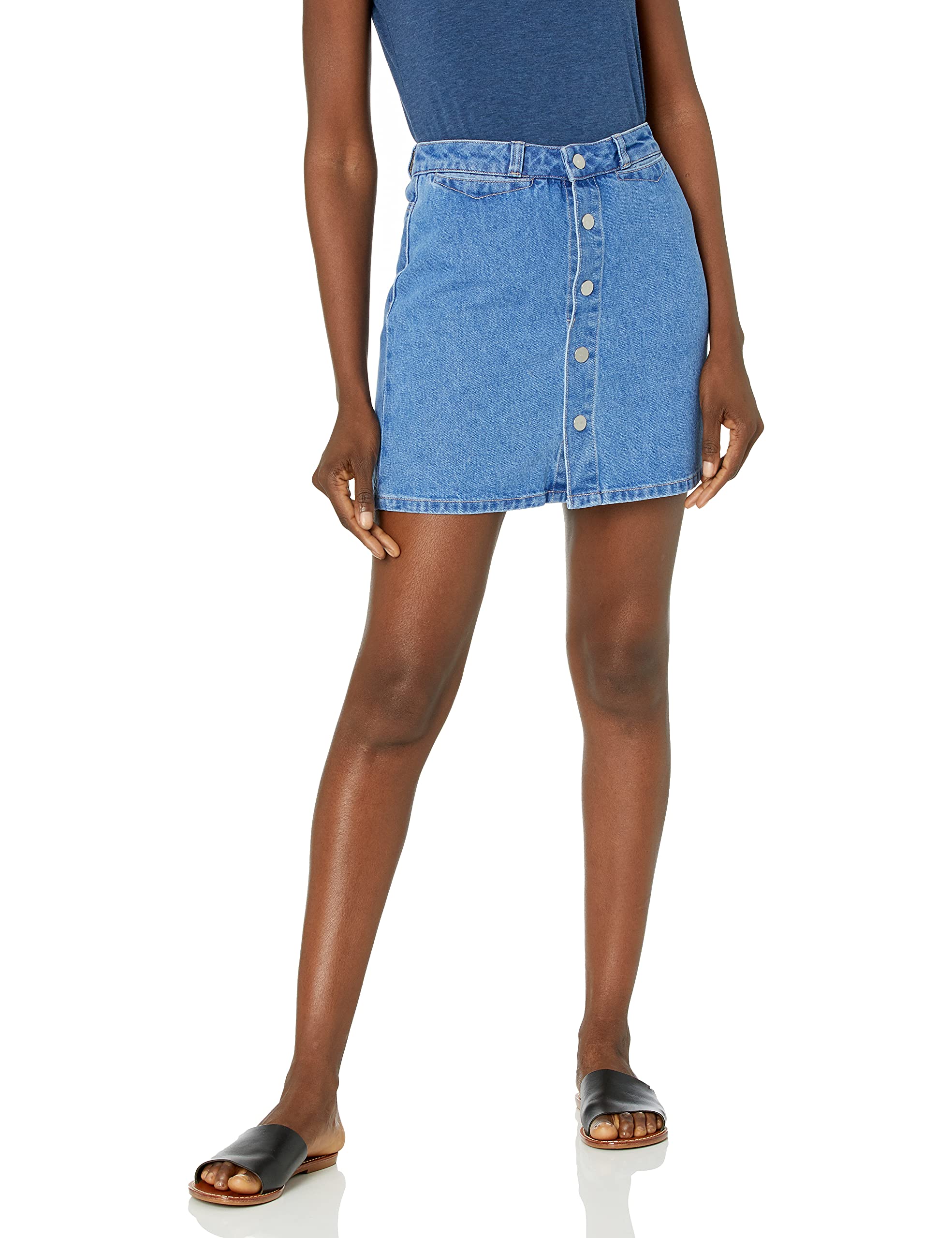 PAIGE Women's ESMA High Rise A-Line Skirt with Snap Closure - Perfect for Work, Date Night & Casual Outfits