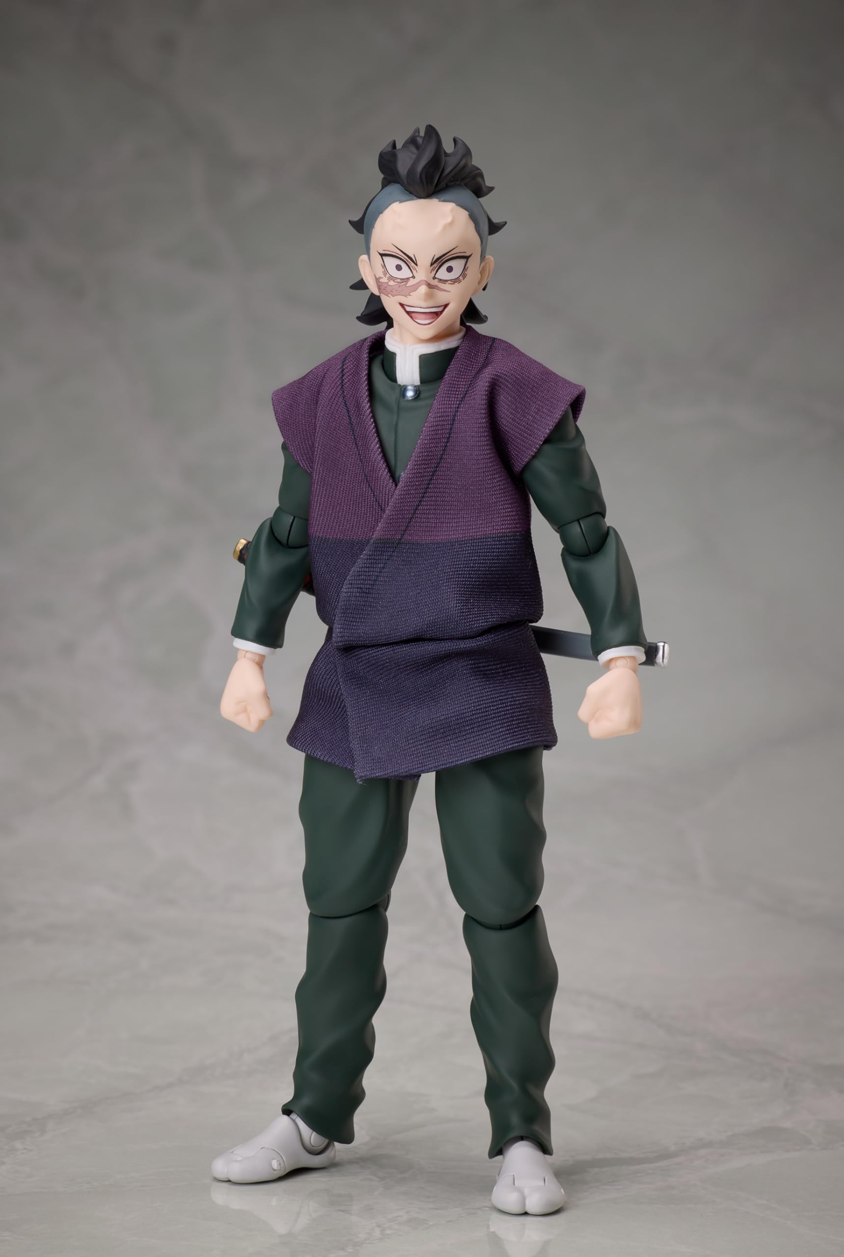 Aniplex Demon Slayer: Kimetsu no Yaiba – Genya Shinazugawa BUZZmod 1:12 Scale Action Figure - Collectible Anime Figure for Fans, Perfect for Display & Cosplay Scenes