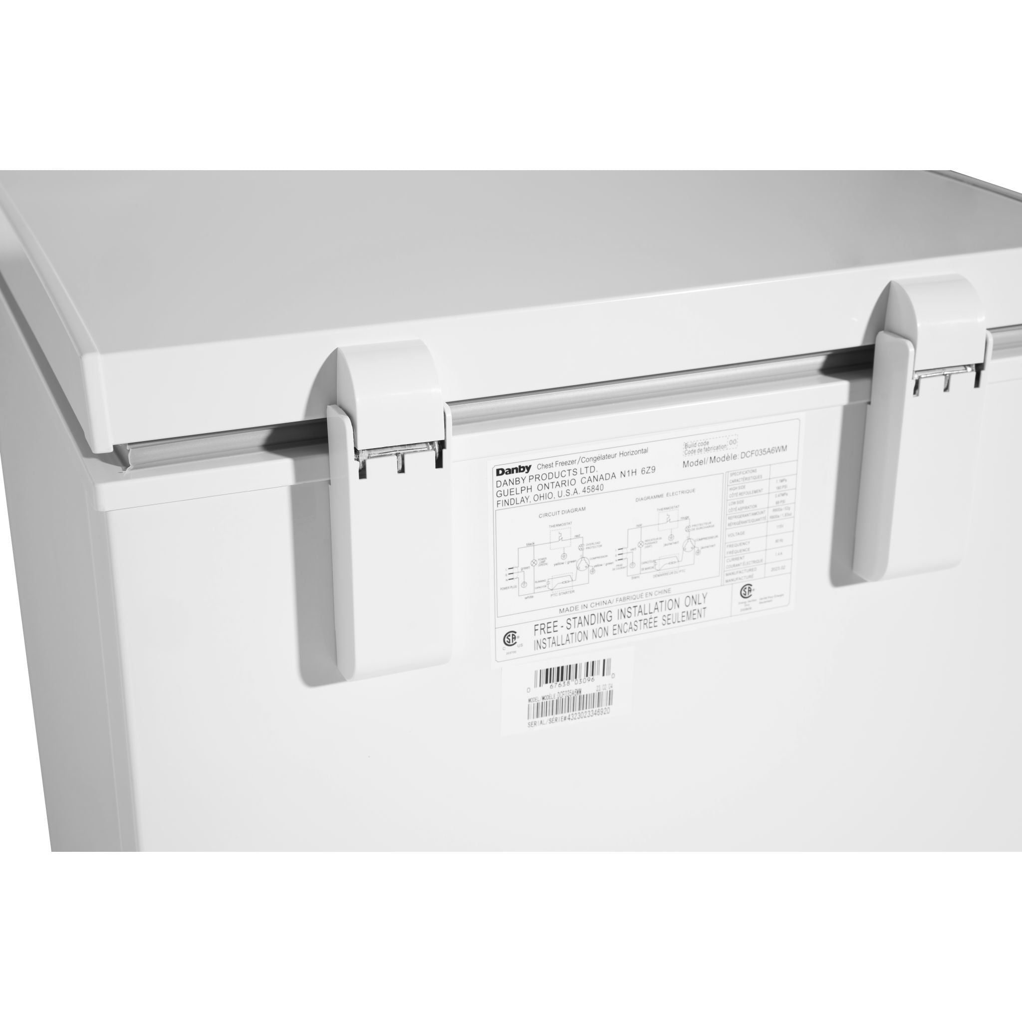 Danby DCF035A6WM 3.5 Cubic Feet Compact Chest Freezer - Energy Efficient White Deep Freezer for Home, Garage, or Basement - Perfect for Storing Meat, Frozen Foods & Bulk Groceries