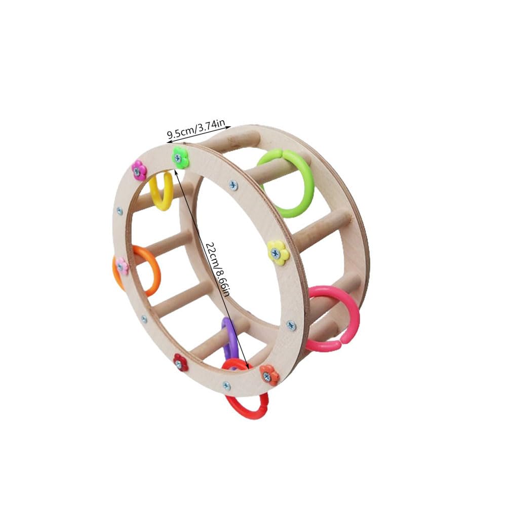 Leheybia 1PC Parrot Toy - Rotating Ferris Wheel Perch & Swing for Small Birds | Fun Exercise & Entertainment for Cockatiels, Lovebirds, Parakeets | Perfect for Cage Play & Mental Stimulation