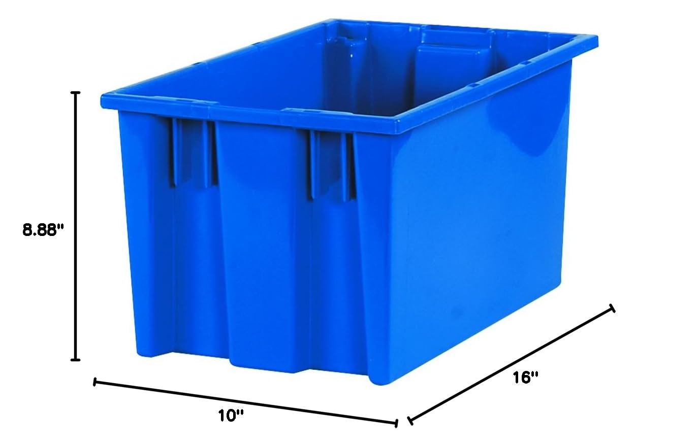 Aviditi 6-Pack Large Plastic Stackable Storage Bins - 16