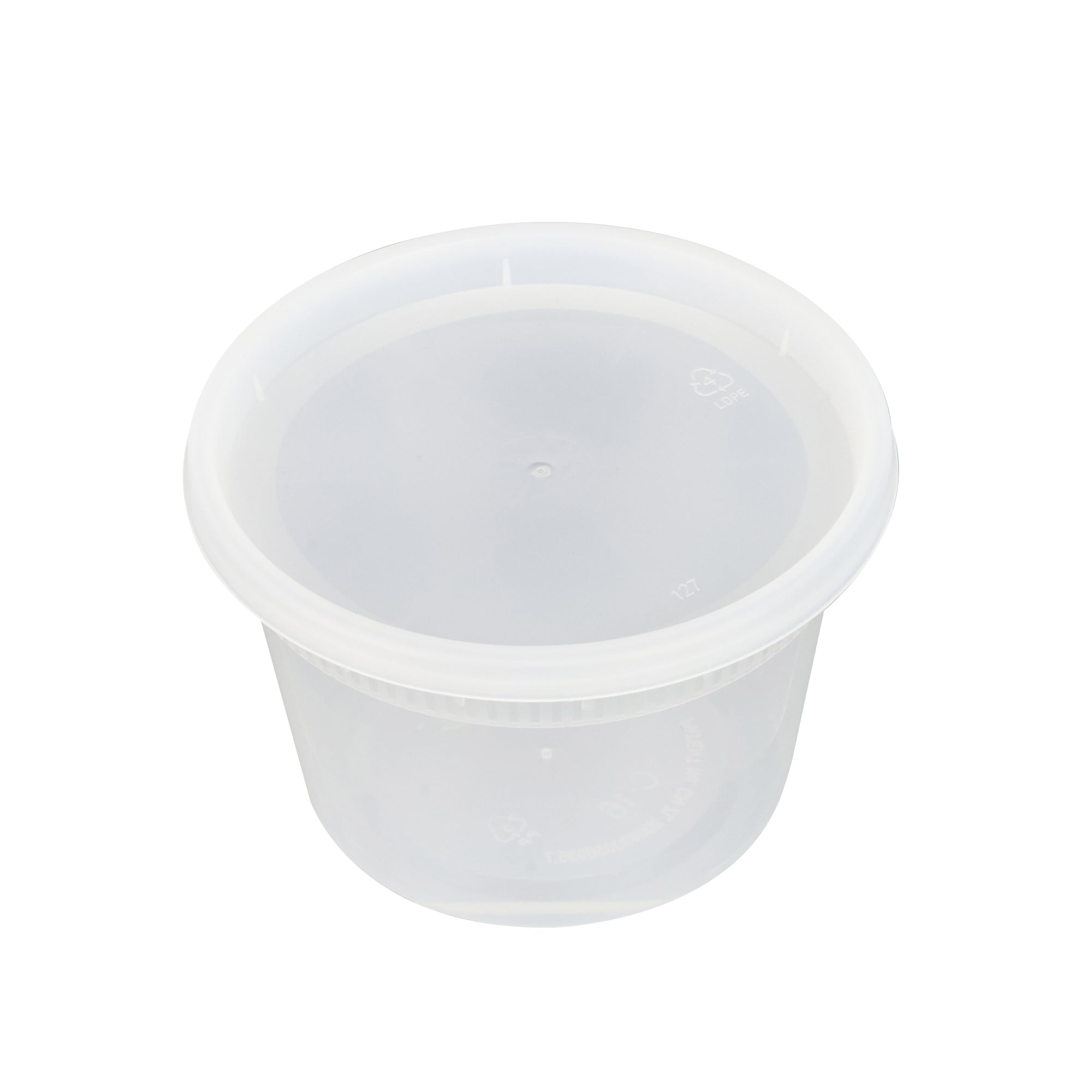 16 oz Round Clear Plastic Soup Containers with Lids - Microwave Safe, 4.5
