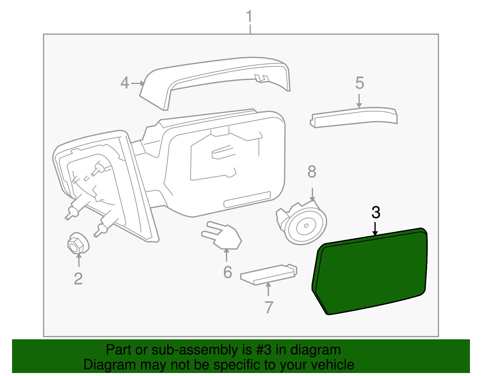 Ford Rear Glass Assembly - Genuine OEM Replacement Part for Trucks & SUVs | Perfect for Windshield Repair & Vehicle Restoration Projects