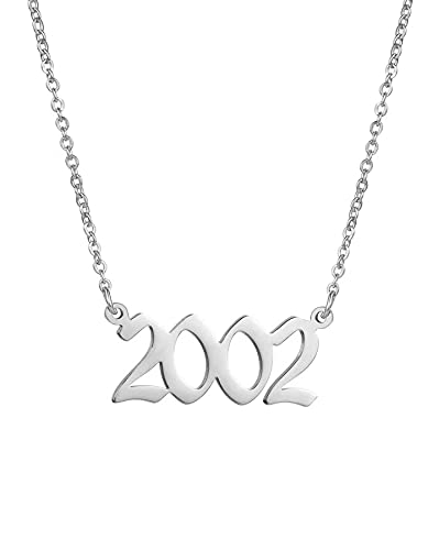 Year Necklace Silver-2002