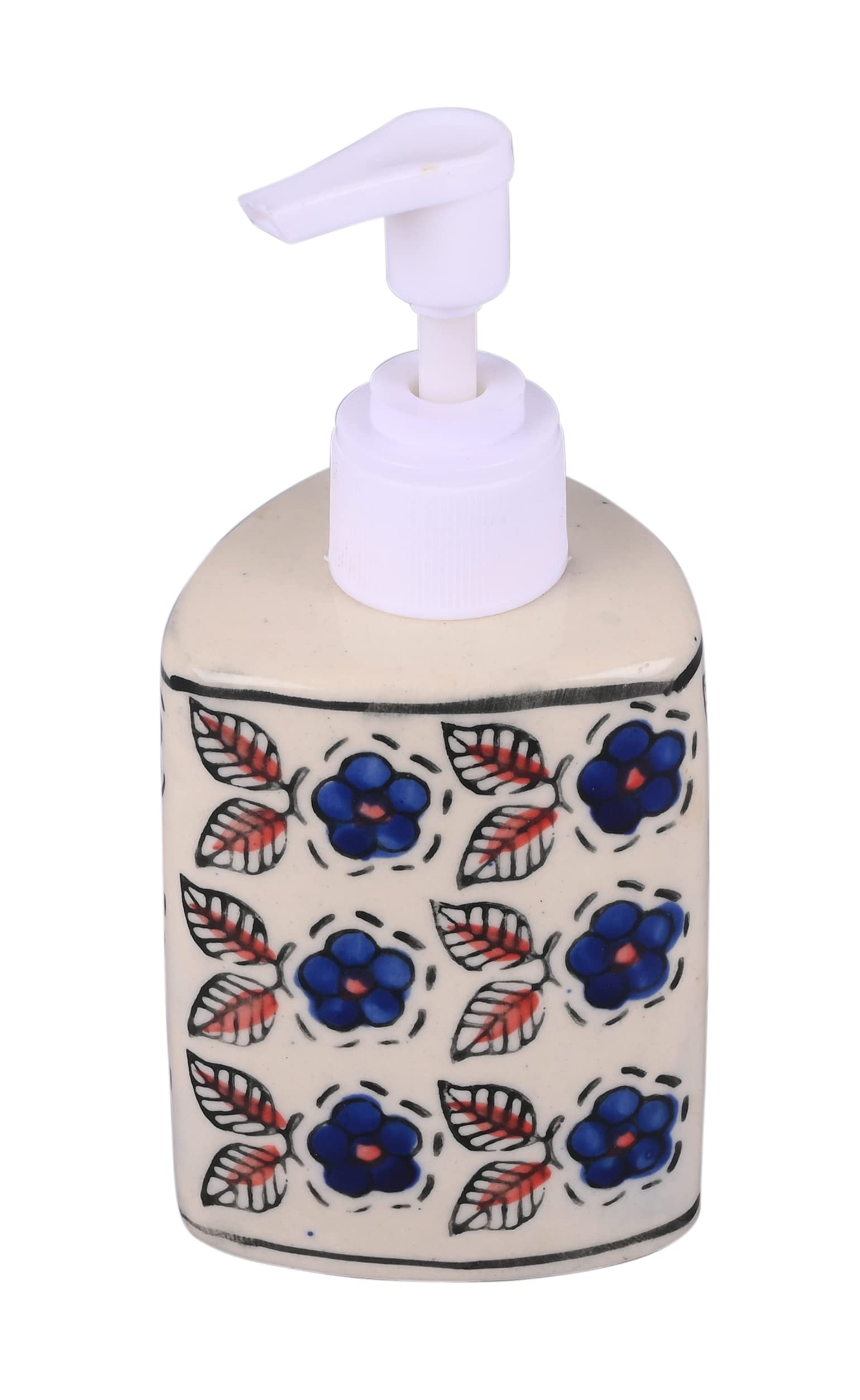 Refillable Ceramic Soap Dispenser Bottle with Pump - Elegant Hand Wash Container for Bathroom, Kitchen & Sink Countertop Decor