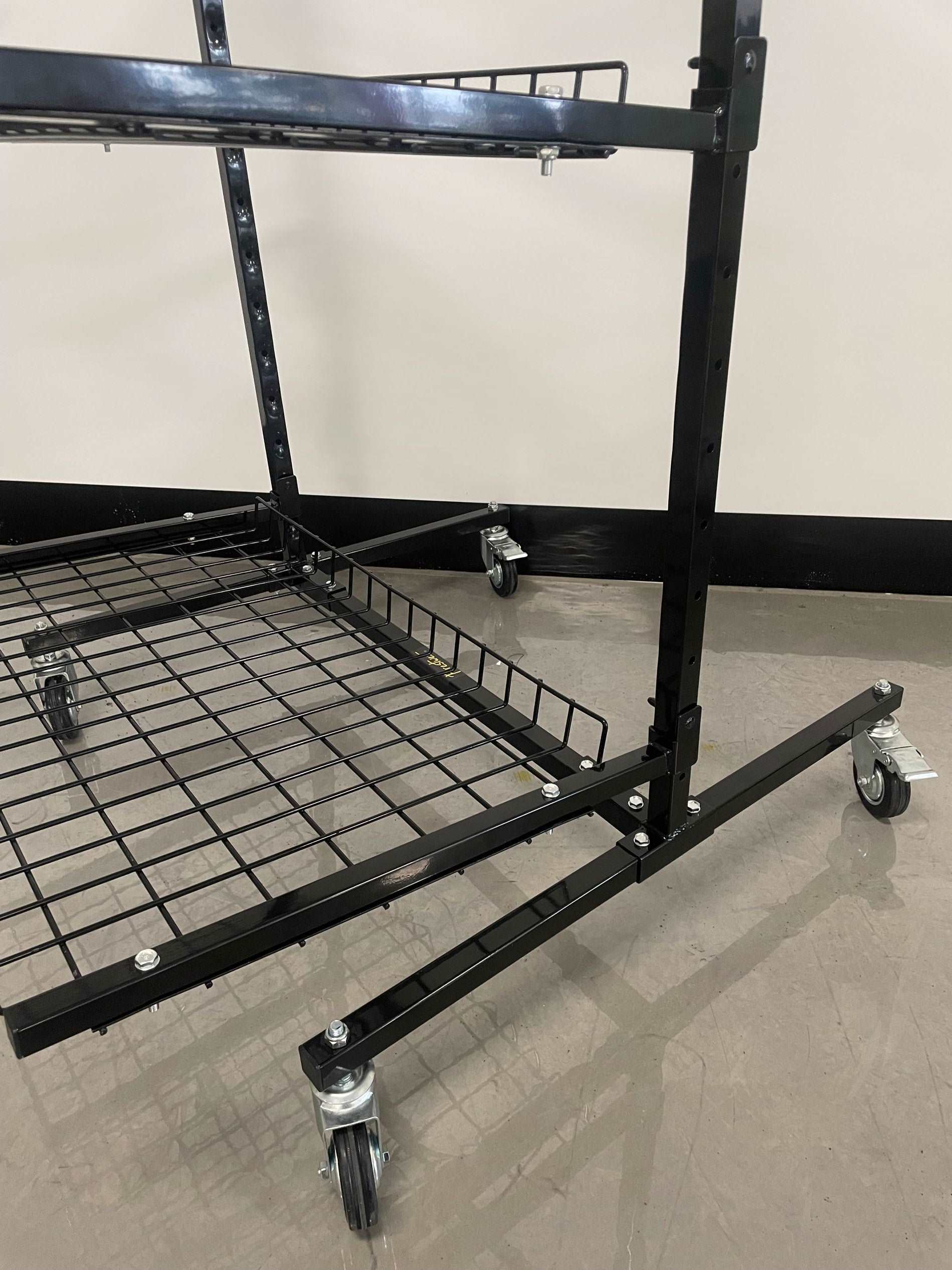 Forestwest BM708 3-Tier Rolling Utility Cart with Locking Wheels - Heavy Duty Multi-Level Parts Organizer for Garage, Workshop, and Warehouse Storage