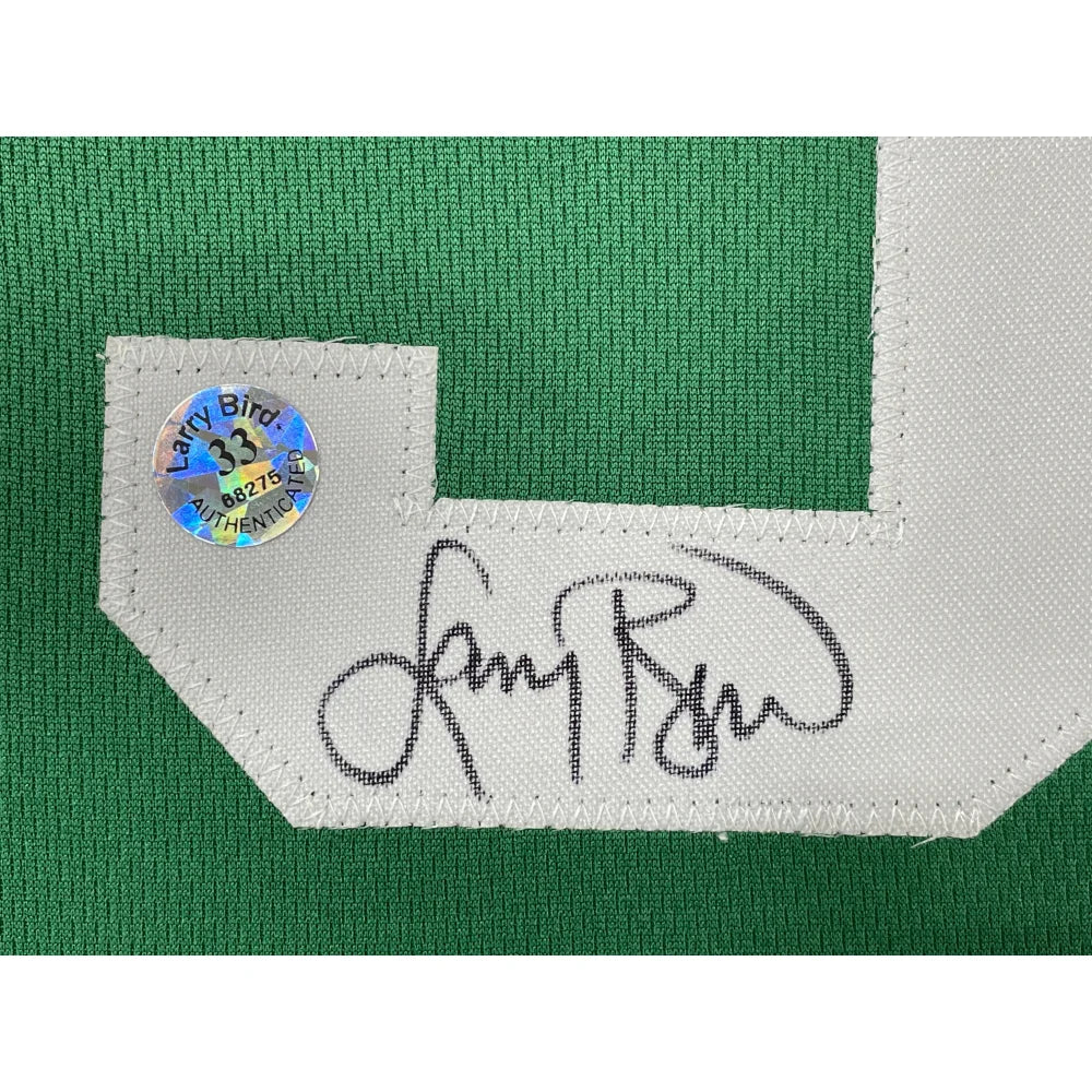 Larry Bird Autographed Boston Celtics Jersey - Framed NBA Memorabilia with JSA COA - Perfect for Sports Collectors & Celtics Fans Display