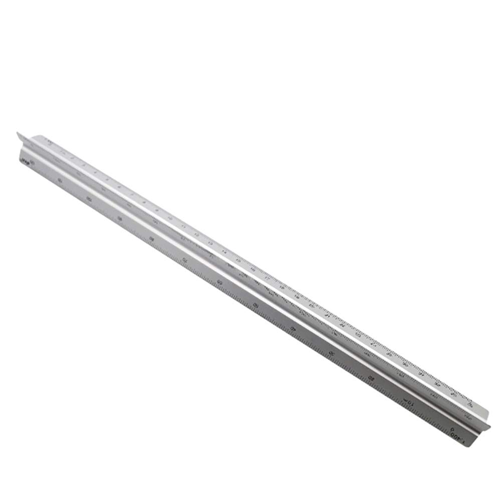 12 Inch Aluminum Triangular Scale Ruler - Metric Architect & Engineer Drafting Tool for Blueprints, Technical Drawings & Construction Plans - Perfect for Architects, Engineers & Students
